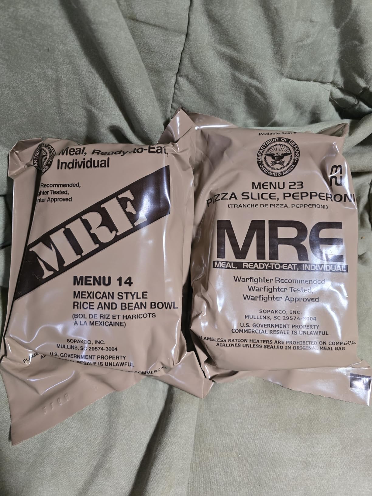 U.S. MRE Variety Pack of 12, A or B Case Random customer photo 2