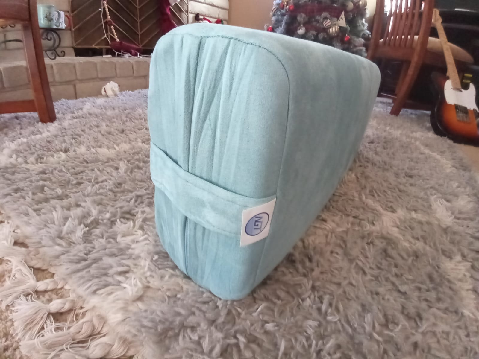 NGT new guide steps Yoga Bolster Pillow for Meditation and Support - Rectangular Yoga Cushion Foam Wedges Washable Suede Pillowcase for Men and Women with Carry Handles.… customer photo 2