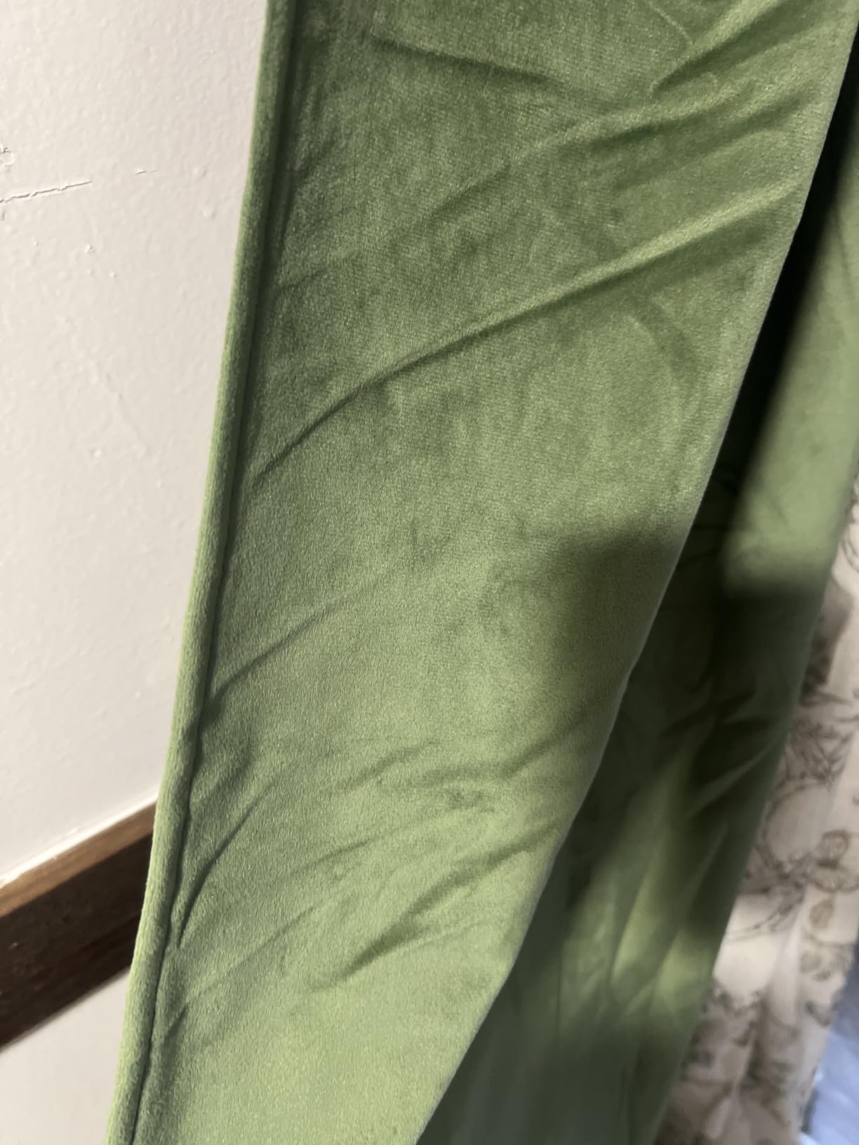 MIULEE Velvet Curtains Olive Green 52 x 84 Inch Length Set of 2 customer photo 2