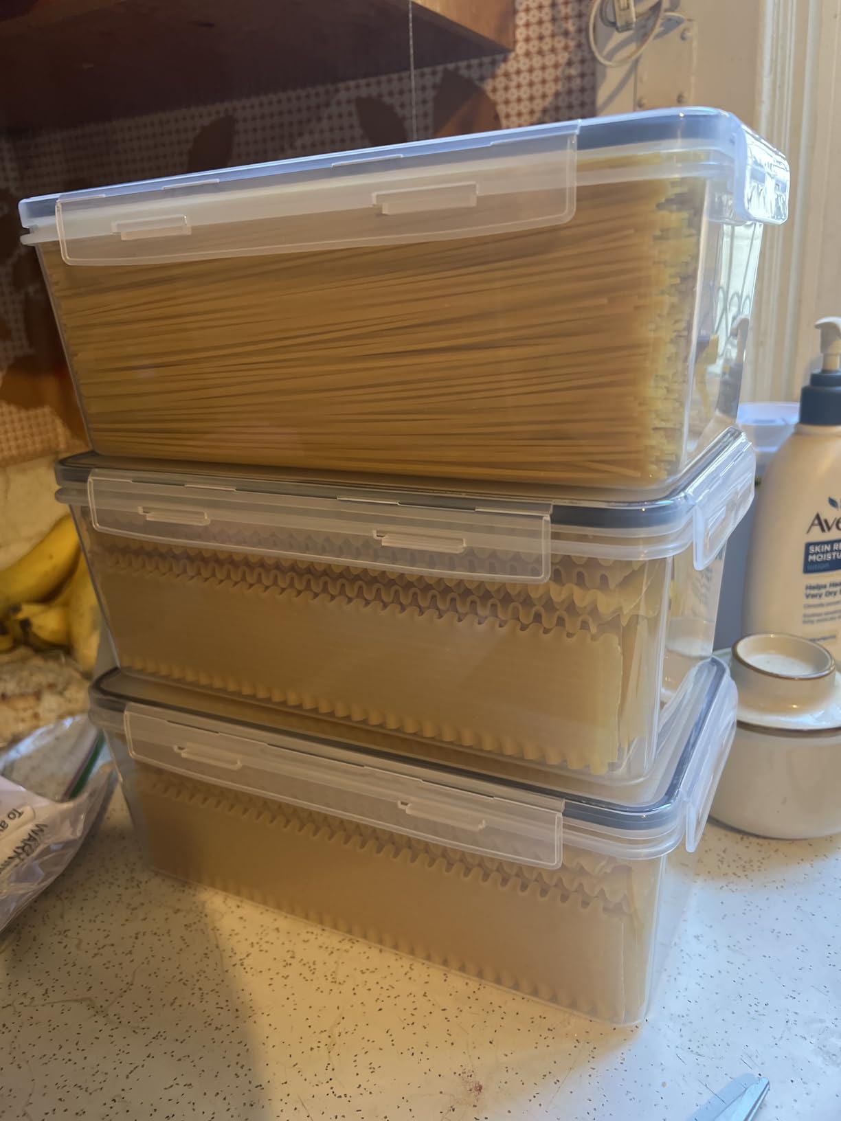 Vtopmart Pasta Storage Containers, 4 Pack, 3.2L Airtight Canisters customer photo 2