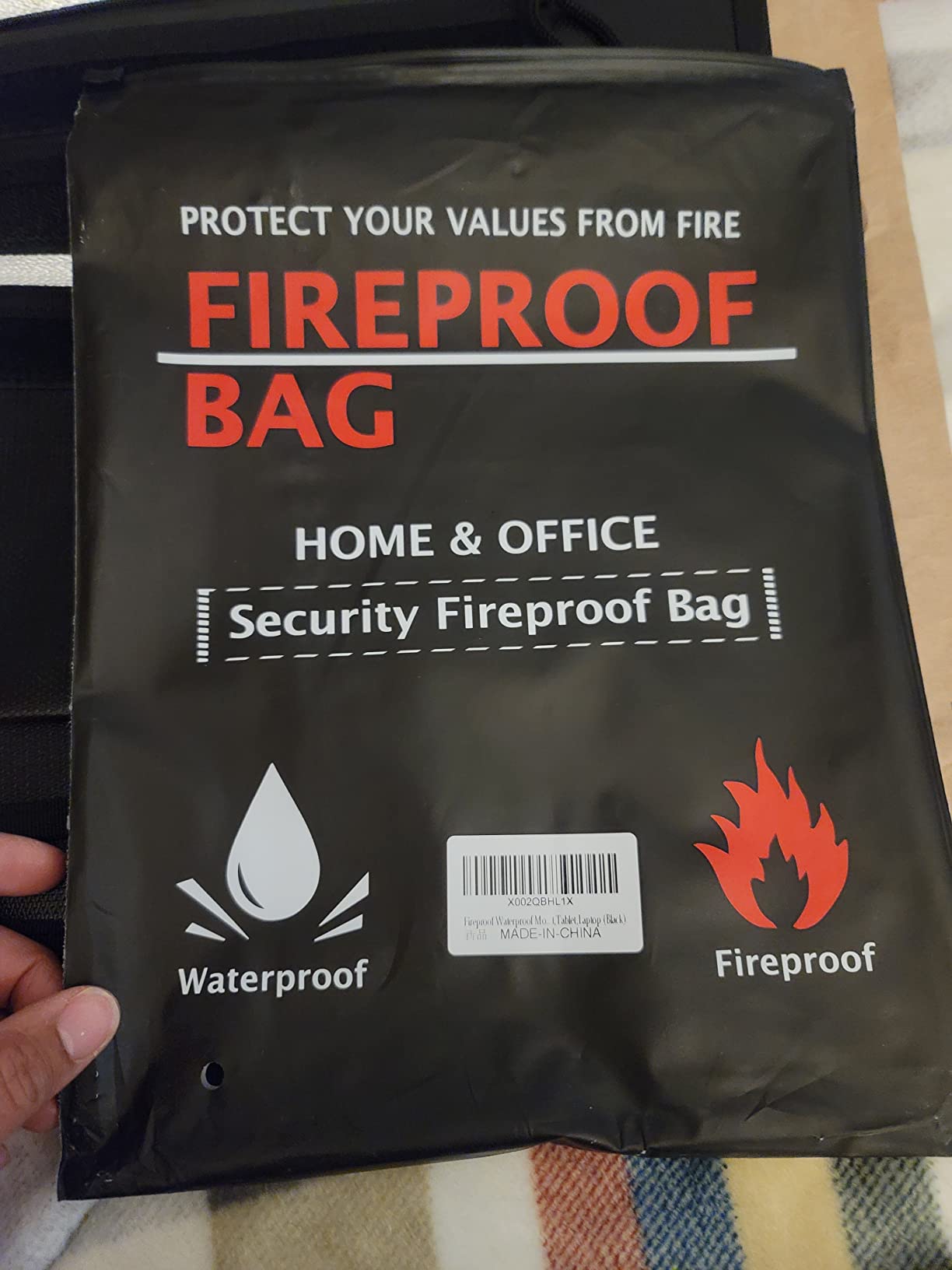 Fireproof Waterproof Money Document Bag, 3Pack Safe Pouch customer photo 2
