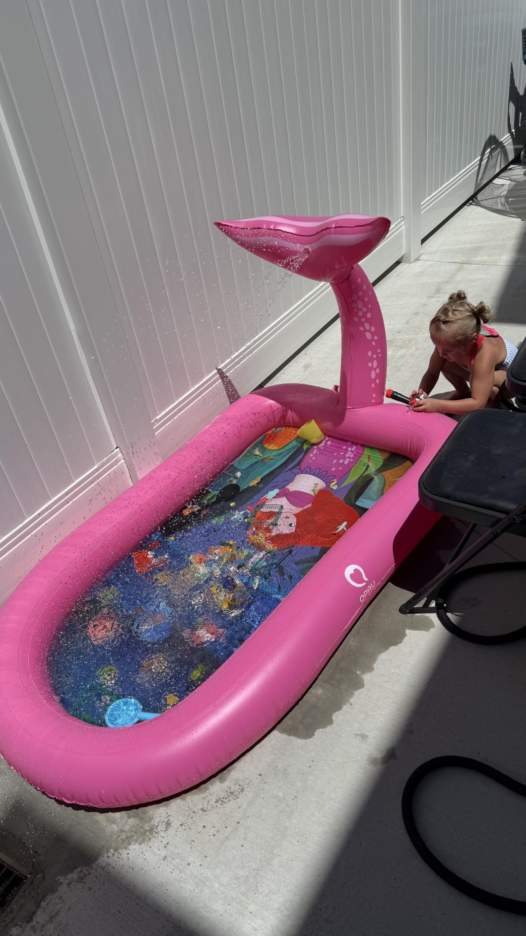 QPAU Splash Pads for Toddlers 1-3, Pink Mermaid Toy customer photo 1