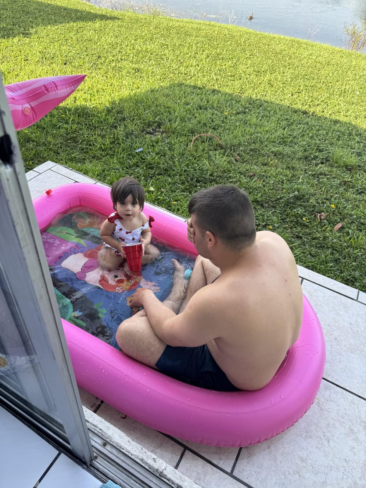 QPAU Splash Pads for Toddlers 1-3, Pink Mermaid Toy customer photo 2