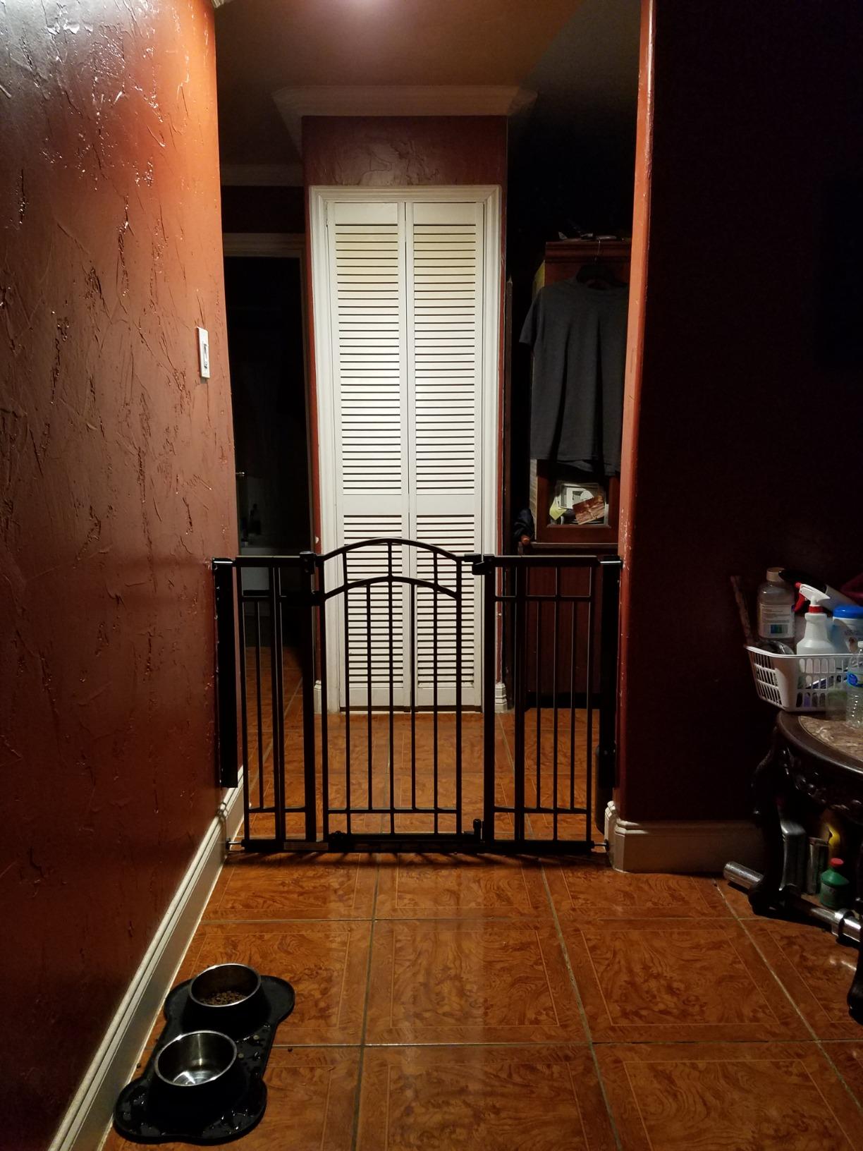 Ingenuity Multi-Use Decorative Extra Tall Walk-Thru Baby Gate, Fits Openings 28.5-48 Inch (Pack of 1), Black Metal, for Doorways and Stairways, 36' Tall Baby and Pet Gate, Black, One Size customer photo 2