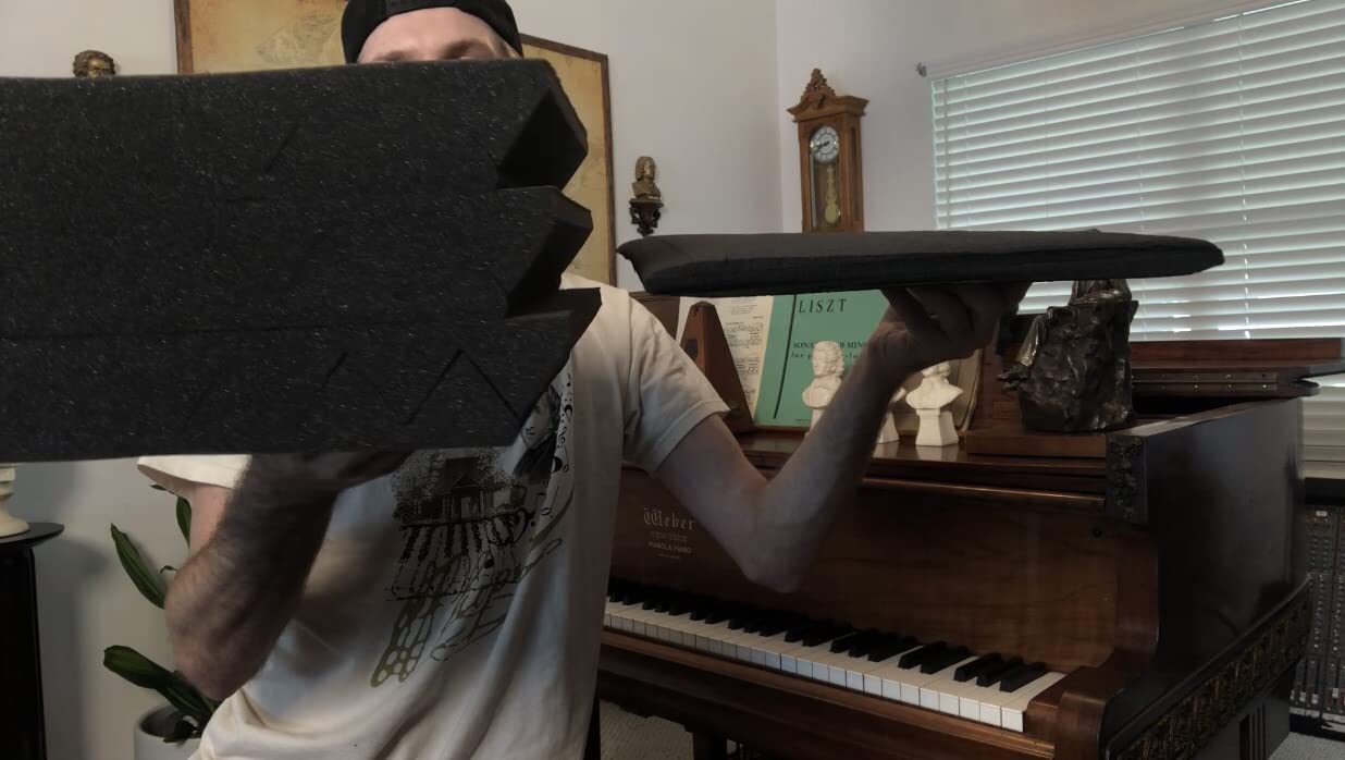 JBER 12 Pack Acoustic Foam Panels, Wedges Sound Proof Foam Panels for Walls customer photo 1