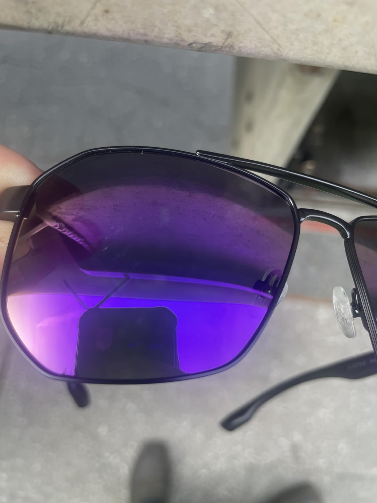 Luenx Aviator Polarized Sunglasses for Men: Square UV400 Driving customer photo 1