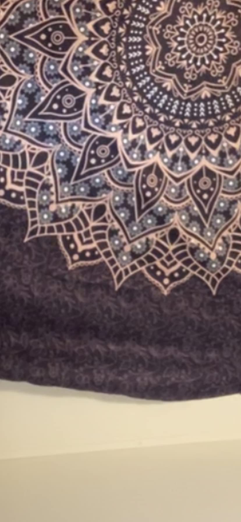 Black Mandala Tapestry Wall Hanging Psychedelic Wall Tapestry Aesthetic Indian Hippie Decor Bohemian Art Boho Home Decoration for Bedroom,Living Room,Dorm customer photo 2