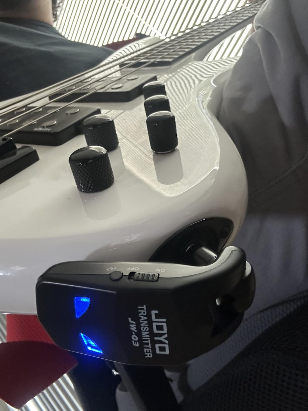 JOYO 2.4GHz Wireless Guitar System Rechargeable Transmitter and Receiver 4 Selectable Channels, 5ms Low Latency, 65ft Range, Up to 8 Hour Battery for Electric Guitar, Bass & Acoustic (JW-03) customer photo 1