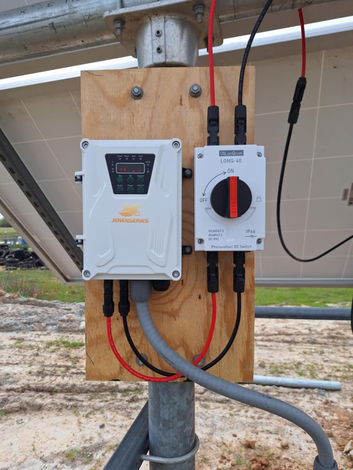 Pump 500W DC 48V Solar Water Pumps, Max head 393ft,7.9GPM Flow，3 inch Solar deep well submersible Pumps with MPPT controller float switch kits for home or farm customer photo 1
