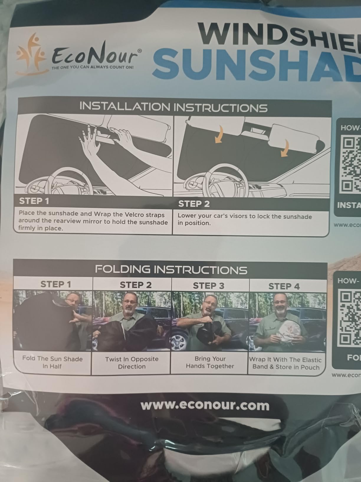 EcoNour Windshield Sun Shade Compatible with Tesla Model 3 & Model Y customer photo 1