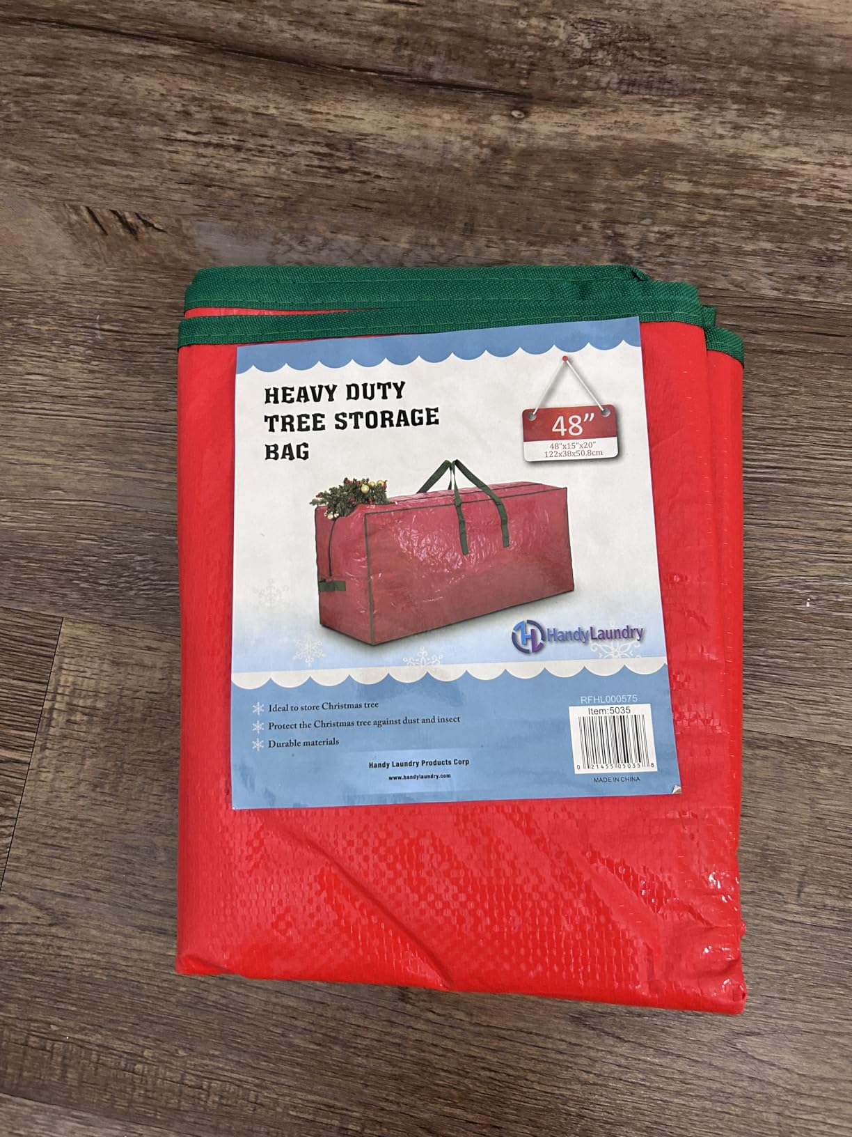 Christmas Tree Storage Bag - Stores 7.5 Foot Artificial Xmas Holiday Tree, Durable Waterproof Material, Zippered Bag, Carry Handles, Protects Against Dust, Insects and Moisture (Green) customer photo 2