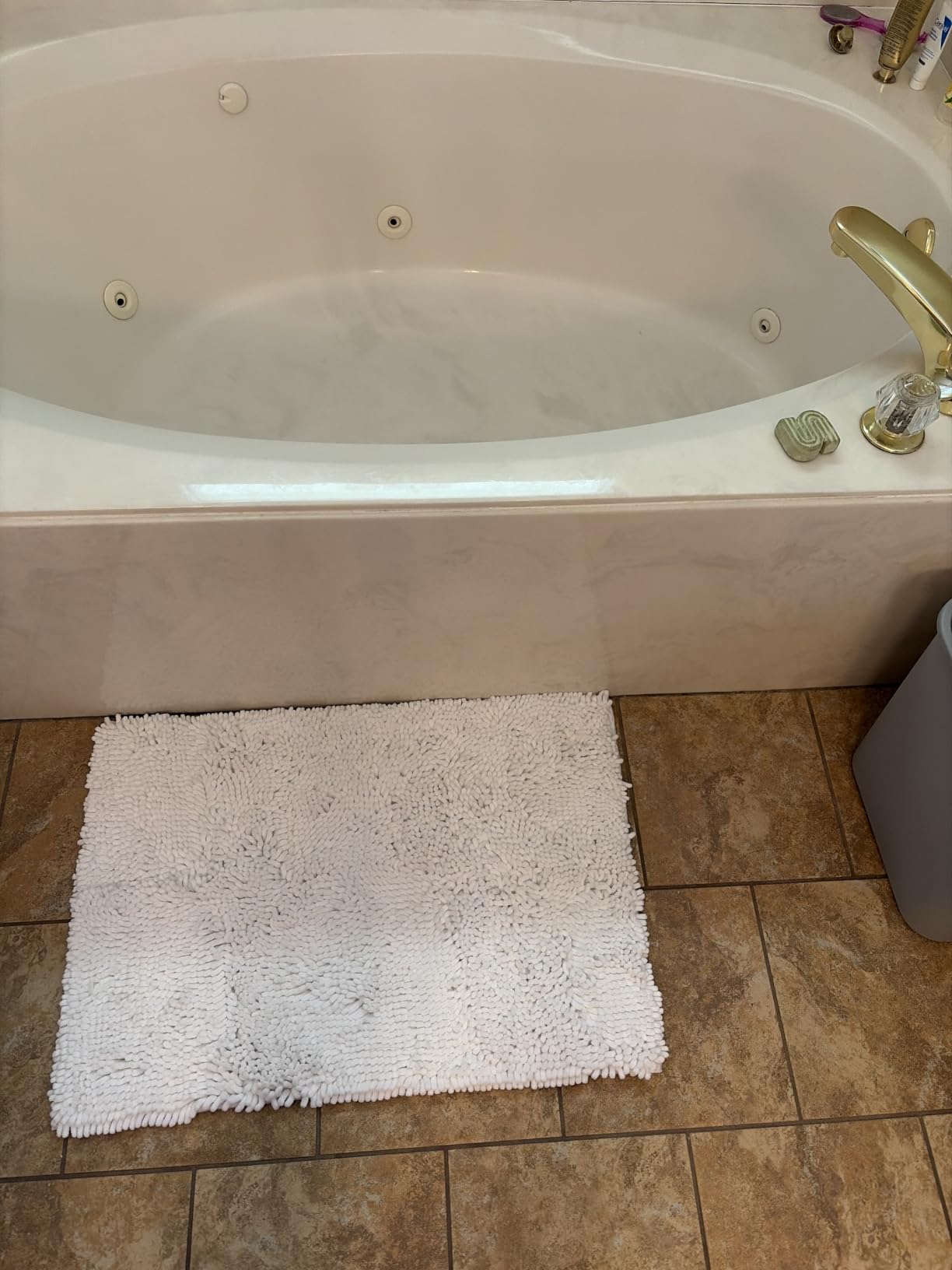 Smiry Bathroom Rugs 36X24, Luxury Chenille Extra Soft Absorbent Bath Mat customer photo 2