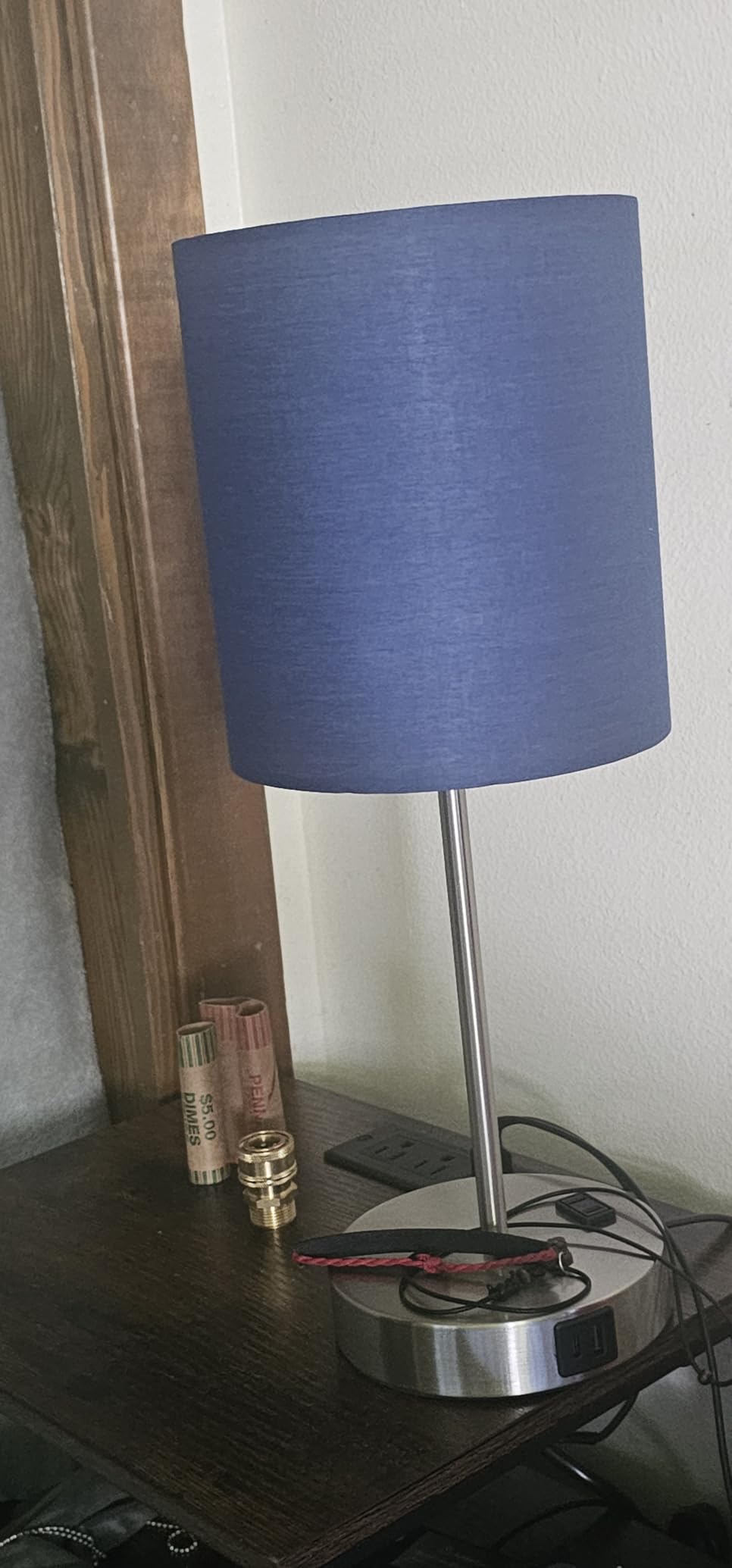 Set of 2 Touch Control Table Lamps with 2 USB & AC Outlet, 3-Way Dimmable Bedside Nightstand Lamps for Bedroom Living Room Nursery, 800 Lumens 5000K Daylight Bulbs Included customer photo 1