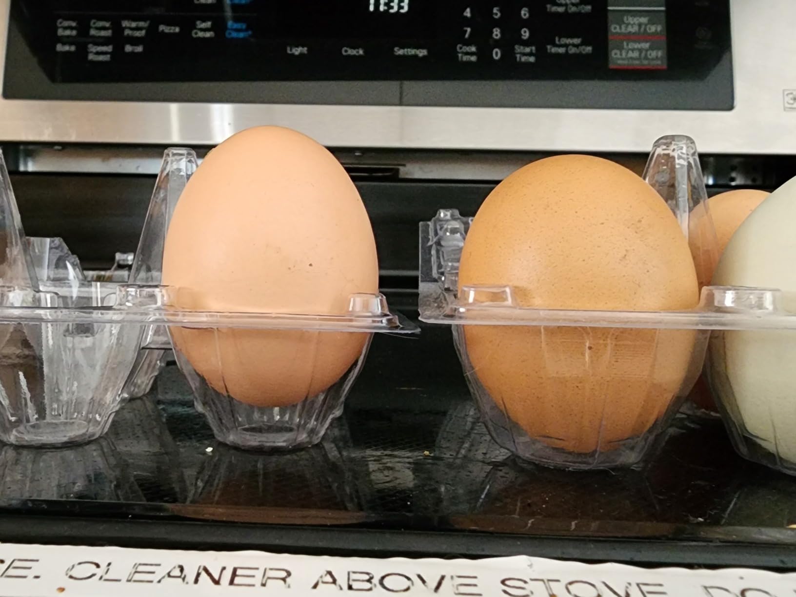 Large Plastic Egg Cartons 30 Packs with Sticker Labels for 12 Eggs, Cheap Bulk Egg Tray Egg Container Holder for Refrigerator, Storage, Family, Chicken Farm, Market, Camping customer photo 1