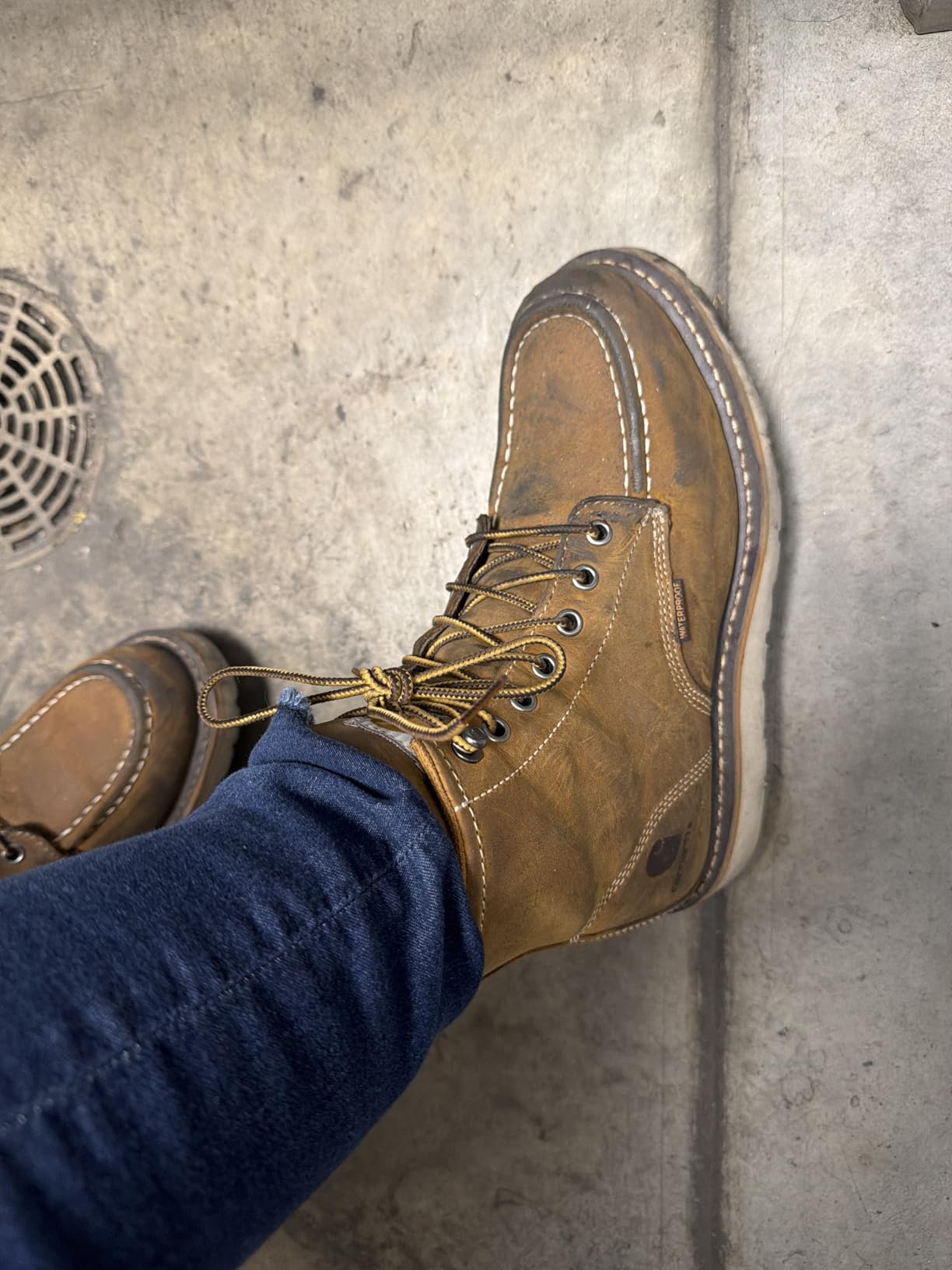 Carhartt Women's 6” Waterproof Moc Toe Boots - Premium Rugged Leather, Goodyear Welt, Insite Tech Comfort Footbed, and Dual-Density Rubber Outsole customer photo 1