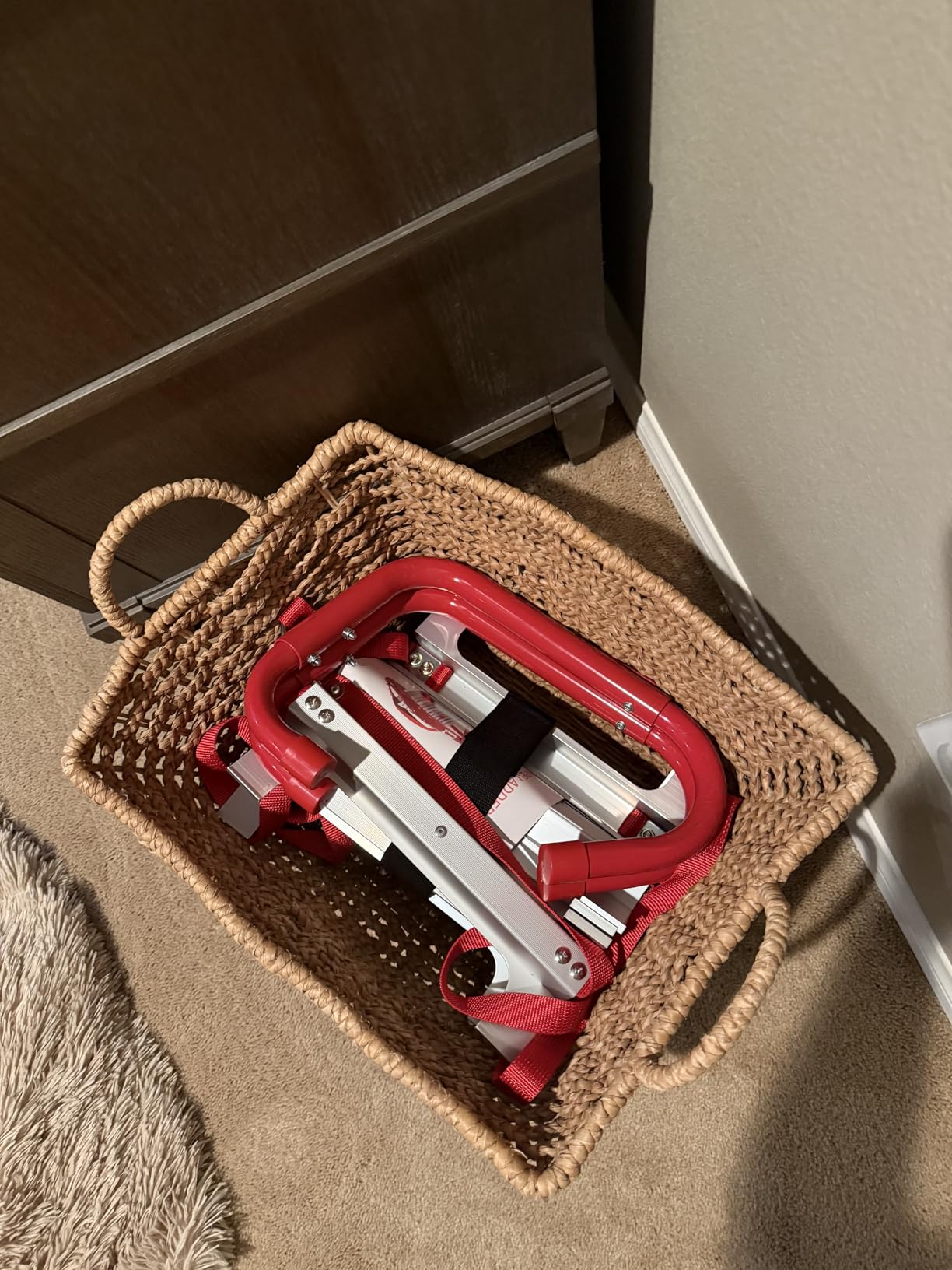 Fire Escape Ladder, 2 Story Emergency Portable Safety Ladder for Adults & Kids with Anti-Slip Rungs and Wide Steps V Center Suitable for Windows and Balcony|15-Foot customer photo 2