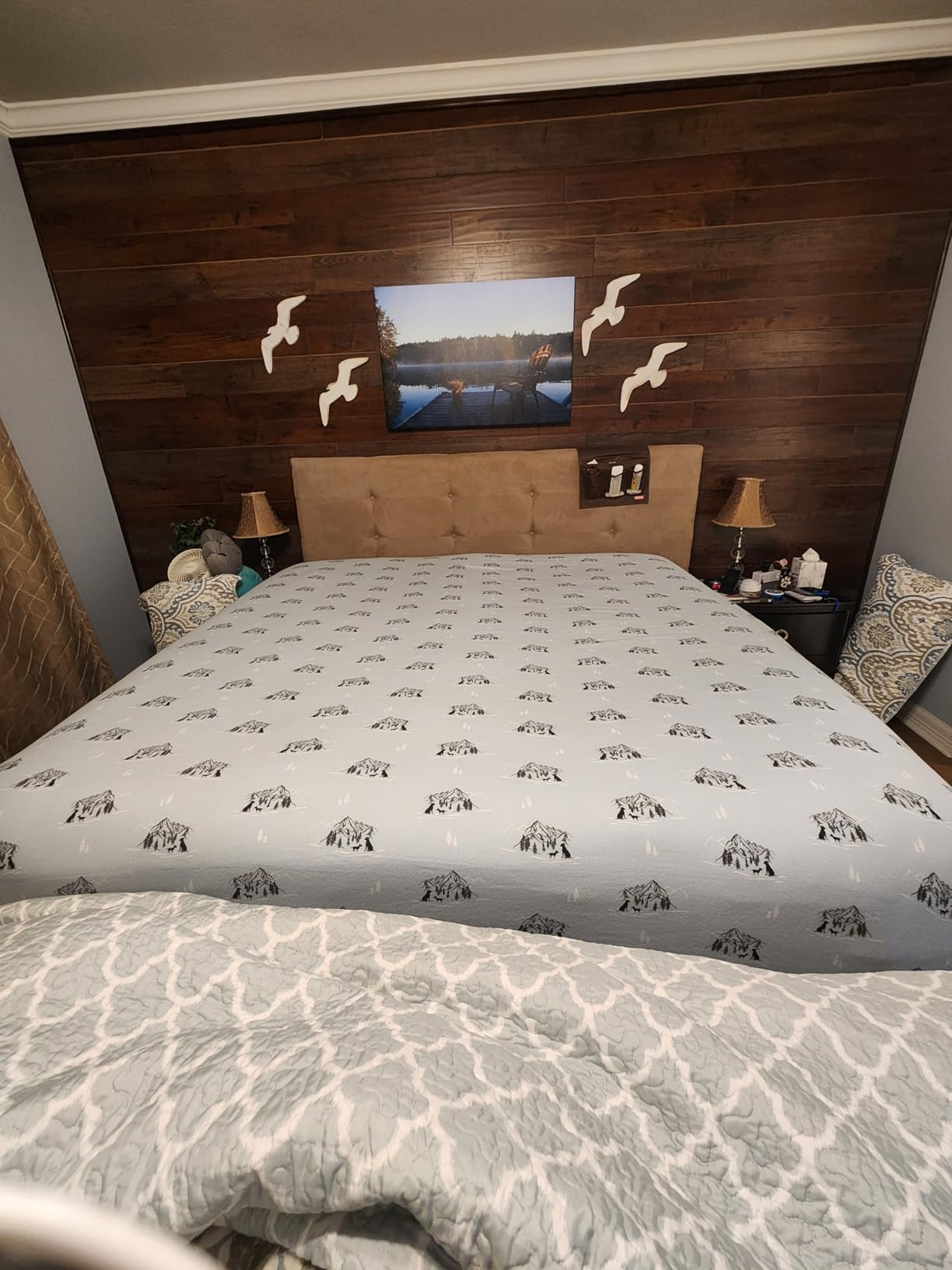 RUVANTI 100% Cotton Flannel Sheets Queen Size 4 Pcs Set, DNA Plaid customer photo 1