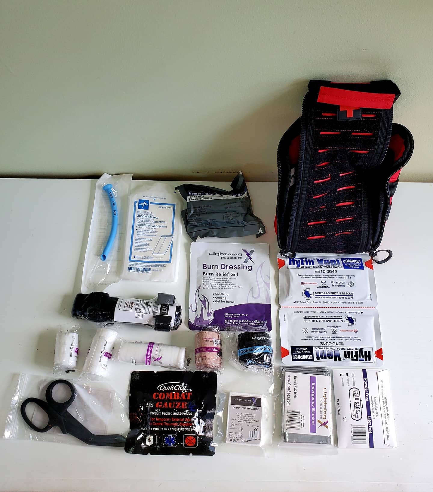 Lightning X Spread Eagle Complete Tactical Trauma IFAK Kit w/Laser Cut MOLLE - Black customer photo 2