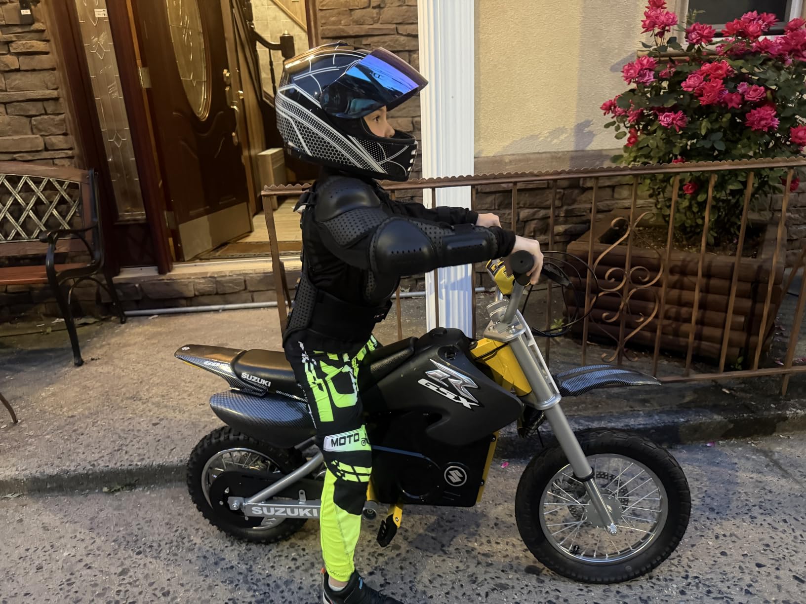 WOW Motorcycle Full Face Helmet Street Bike BMX MX Youth Kids: HKYB15 customer photo 2