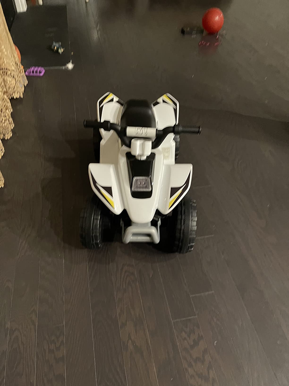 HONEY JOY Ride On ATV, 6V Mini Off-Road Battery Powered Motorized Quad for Kids, Anti-Slip Wheels, RWD 4-Wheeler Electric Ride On Toy Car for Toddlers (Blue) customer photo 1