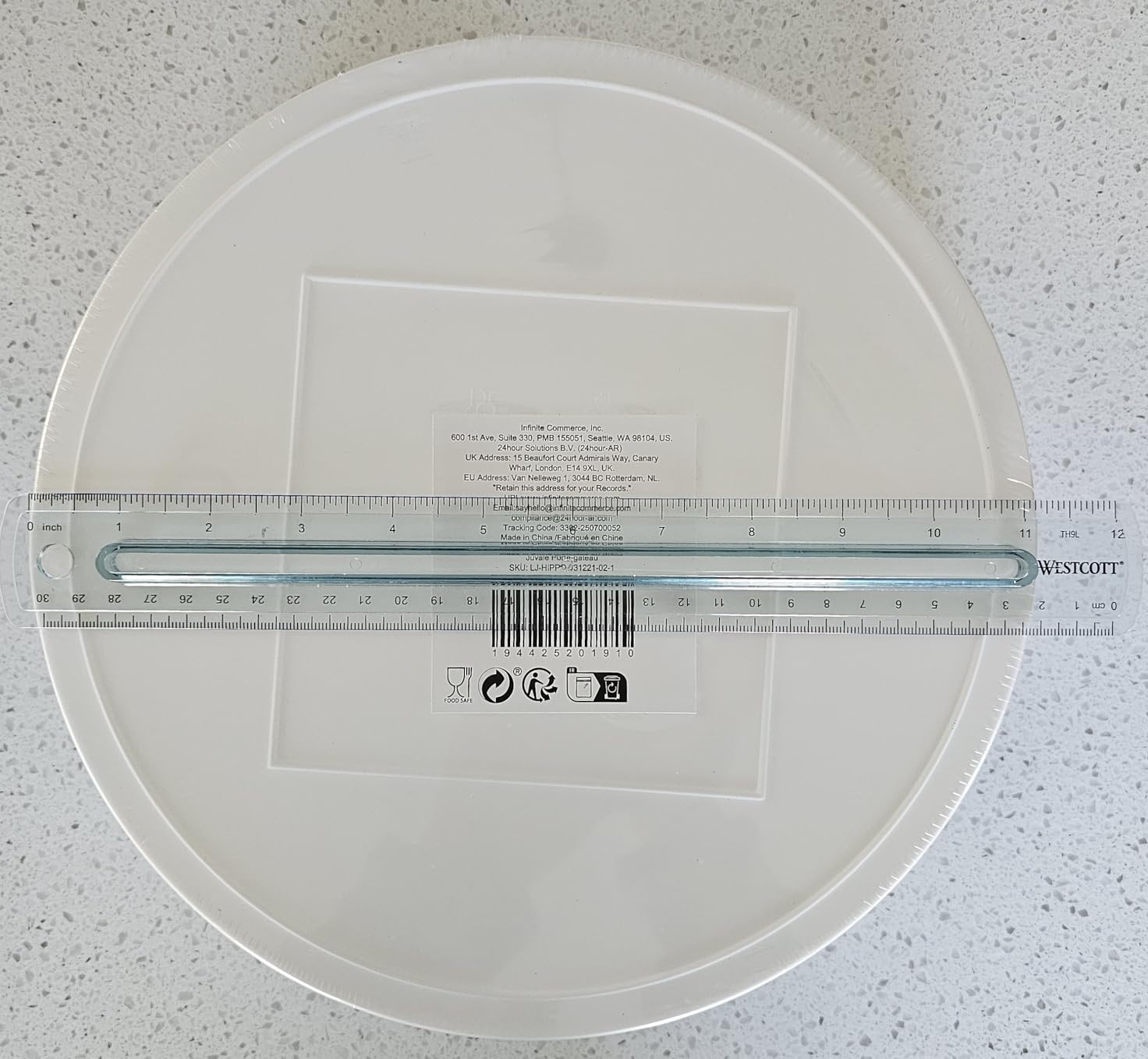 Juvale Pie Carrier with Lid & Handle - 12 x 4 in, White Round Plastic - Reusable Plastic Pie Container with Lid for Transport - Cake Carrier & Round Cake Holder customer photo 2