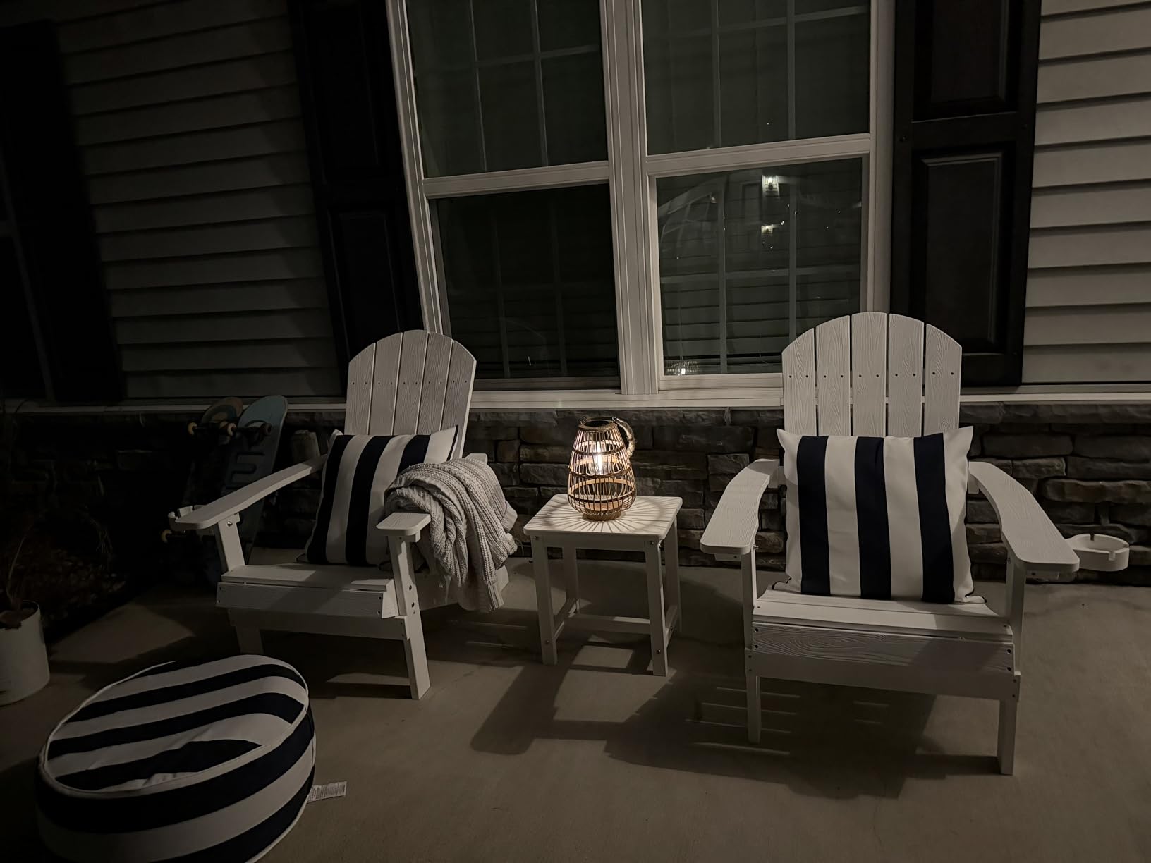 YEFU Adirondack Chair with Cup Holder, All-Weather Outdoor Chair, Blue customer photo 1