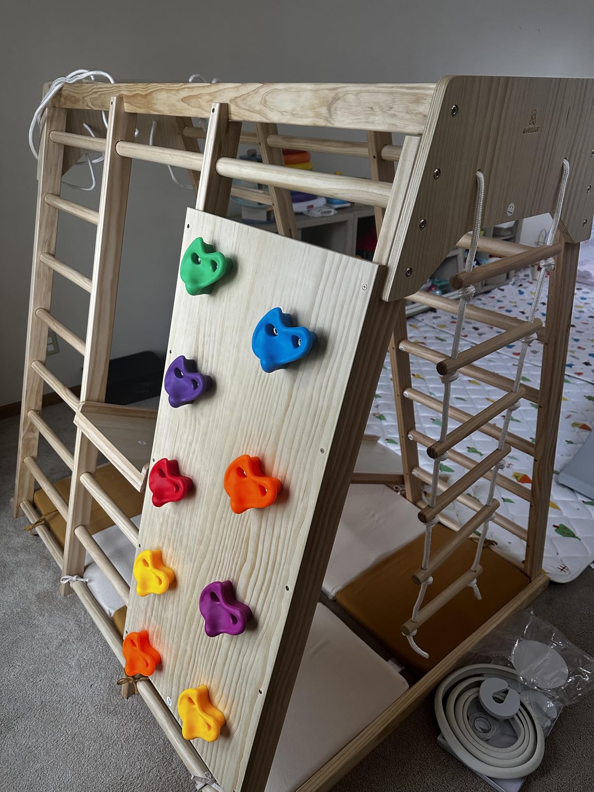 Avenlur Magnolia 7-in-1 Indoor Jungle Gym for Kids, Medium, Natural customer photo 1
