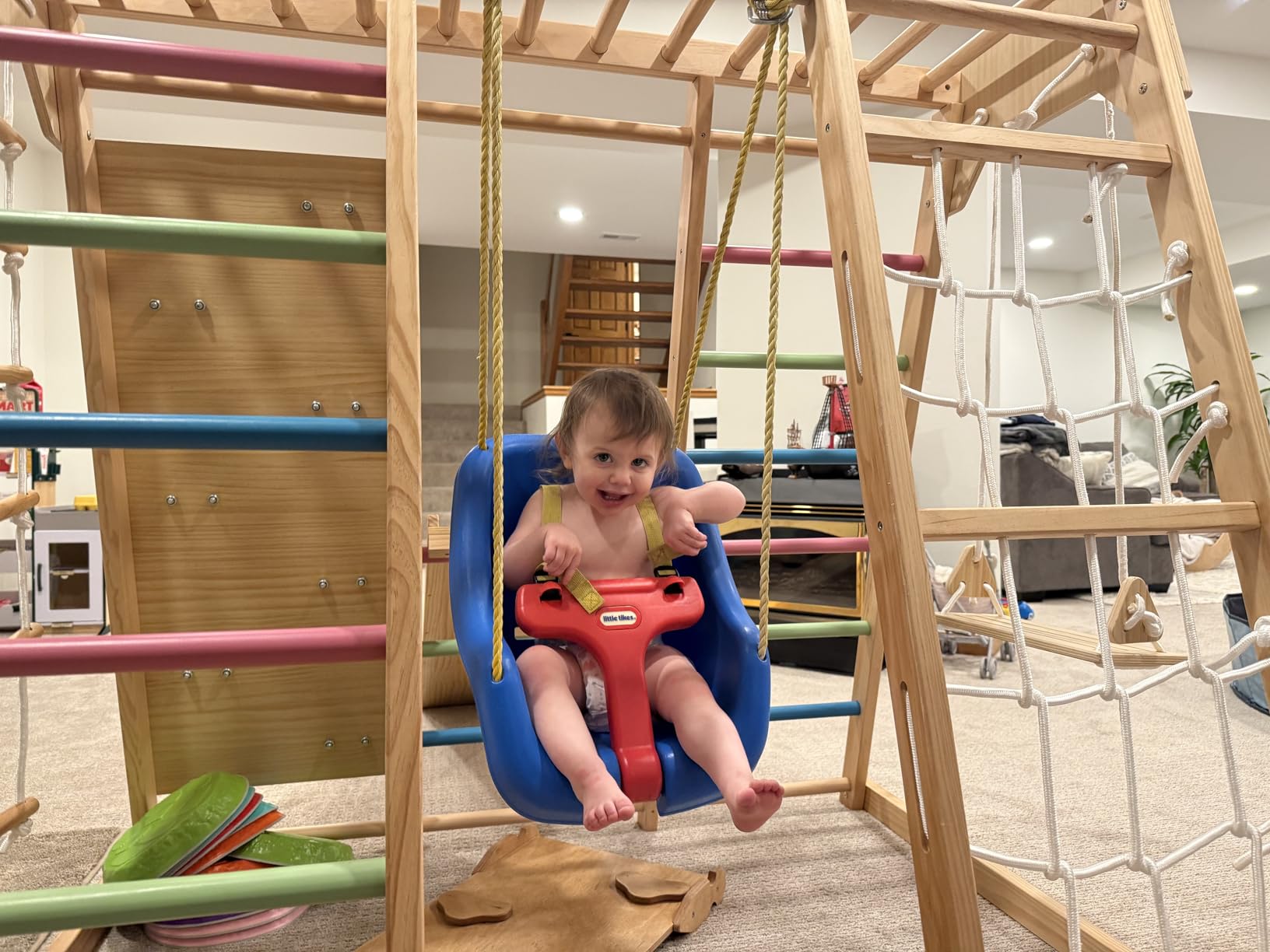Avenlur Magnolia 7-in-1 Indoor Jungle Gym for Kids, Medium, Natural customer photo 2