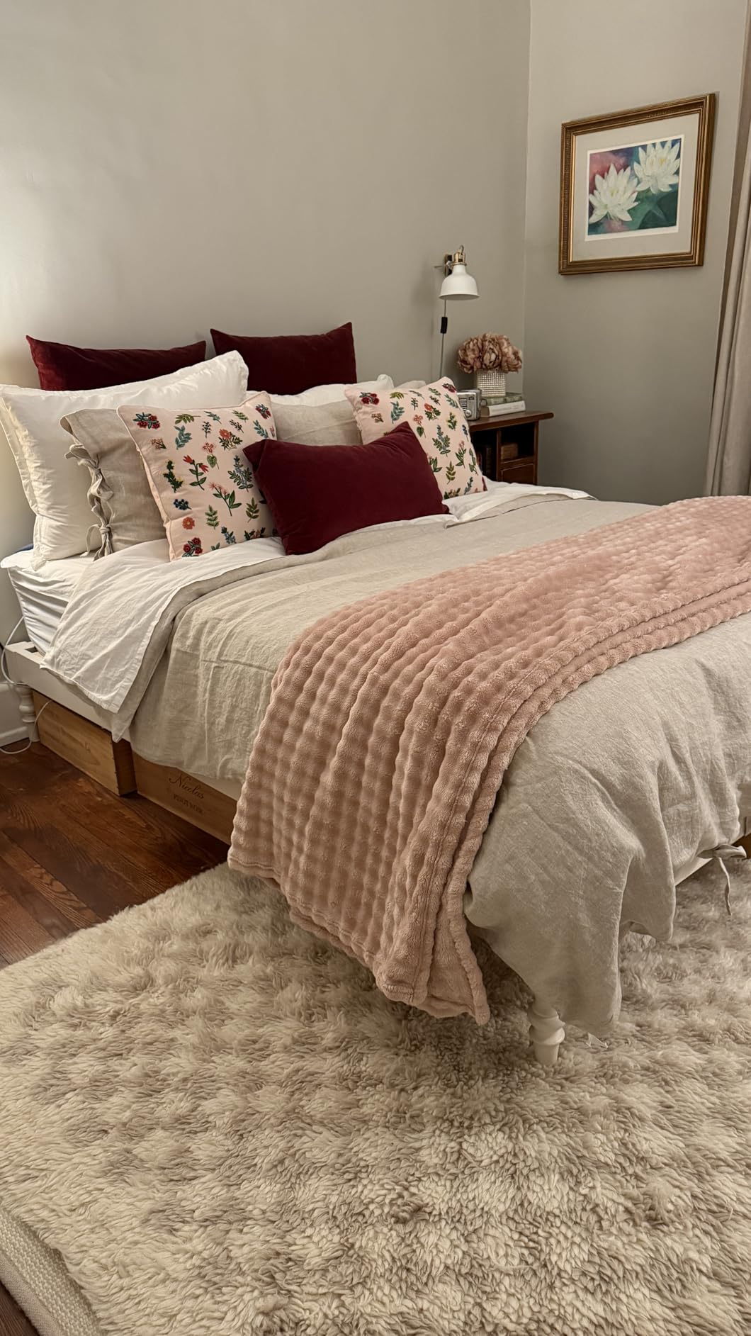 Simple&Opulence 100% Linen Duvet Cover Set, 3 Pieces Belgian Flax Breathable Bedding, Queen Size 88''x92'' (1 Comforter Cover+2 Pillowshams) with Tie Closure Style,Linen customer photo 1