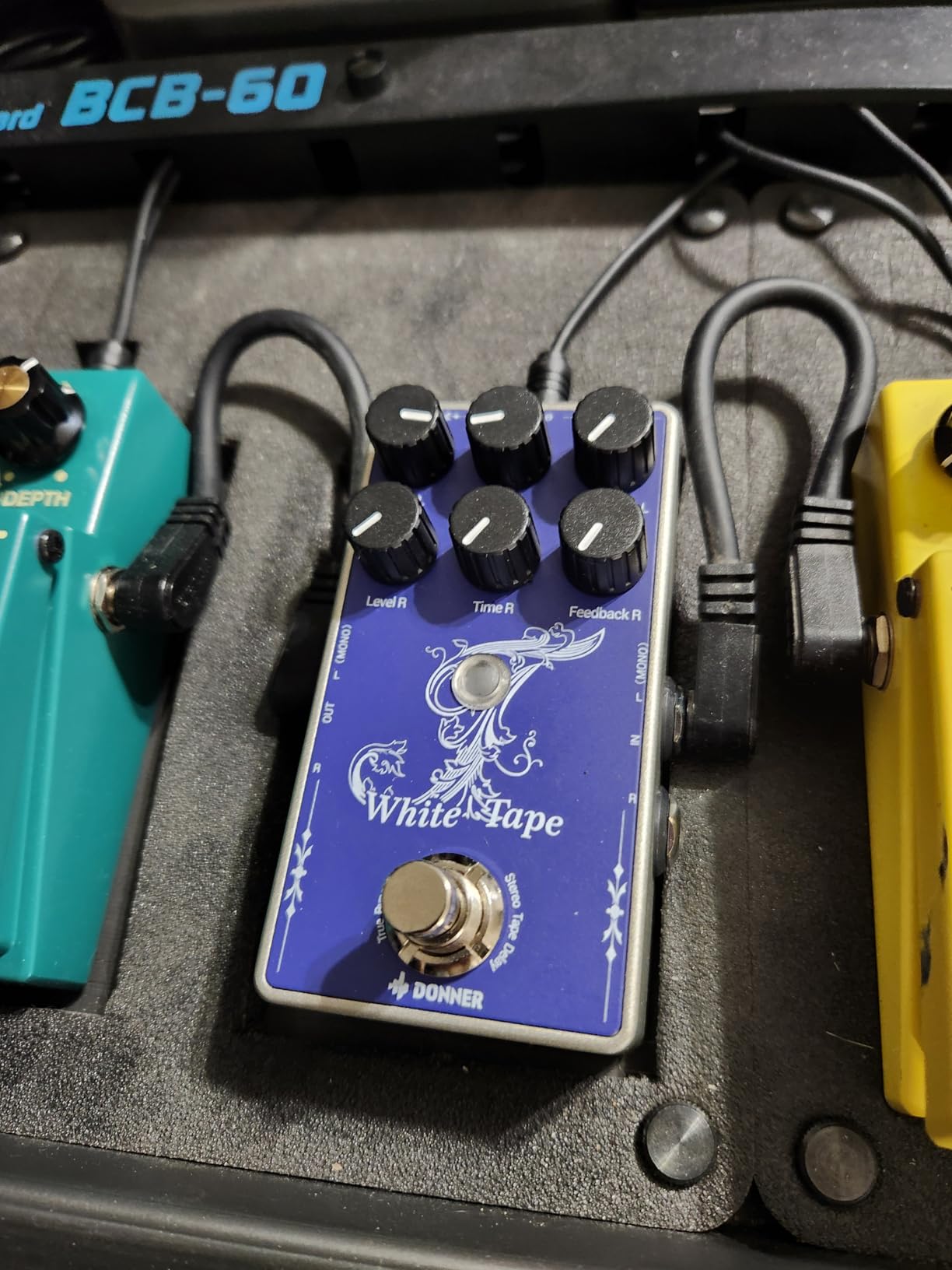 Donner White Tape Stereo Delay Pedal, Analog Delay with Echo Effect, True Bypass, 2 Independent Channels for Electric Guitar, Bass, Synth, Drum Machine customer photo 2