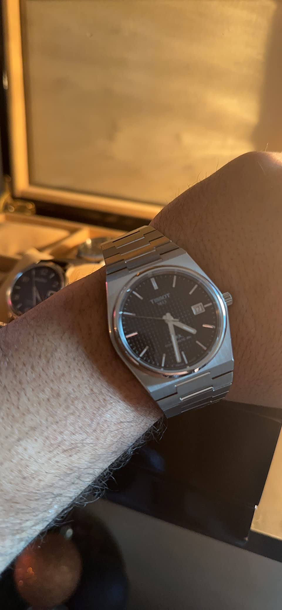Tissot PRX Powermatic 80, Swiss Automatic Watch for Men, Stainless Steel Case, Black Dial, (Model: T1374071105100) customer photo 1