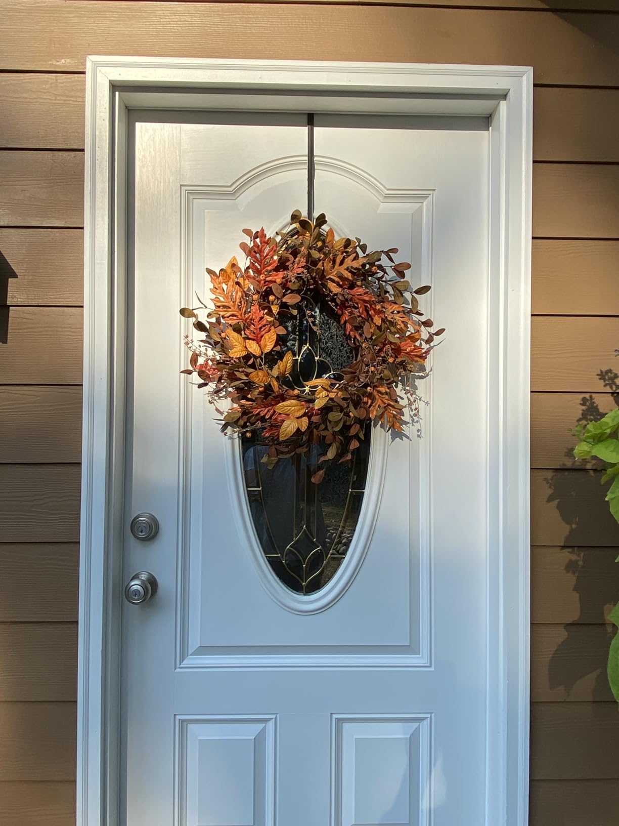 AMF0RESJ Artificial Fall Wreath for Front Door Autumn Wreath for Home Decor customer photo 1