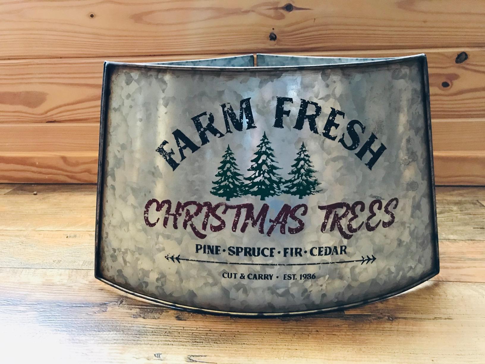 Galvanized Christmas Tree Collar - Large to Small Christmas Tree Base Cover. Adjustable Metal Skirt, Christmas Decor (Original, Super Oversize) customer photo 2
