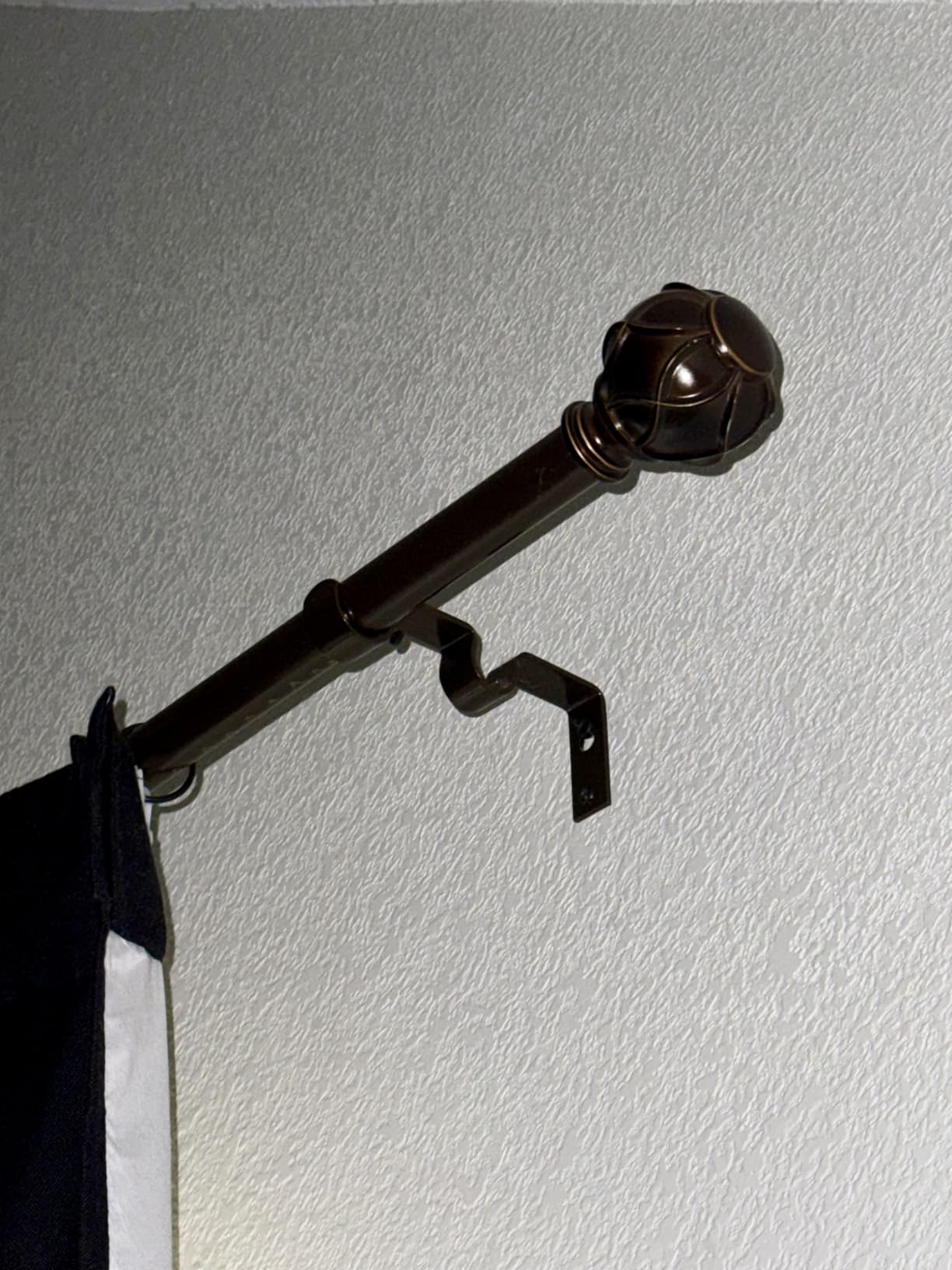KAMANINA Double Curtain Rods for Windows 72 to 144 Inch, Adjustable, Bronze customer photo 1