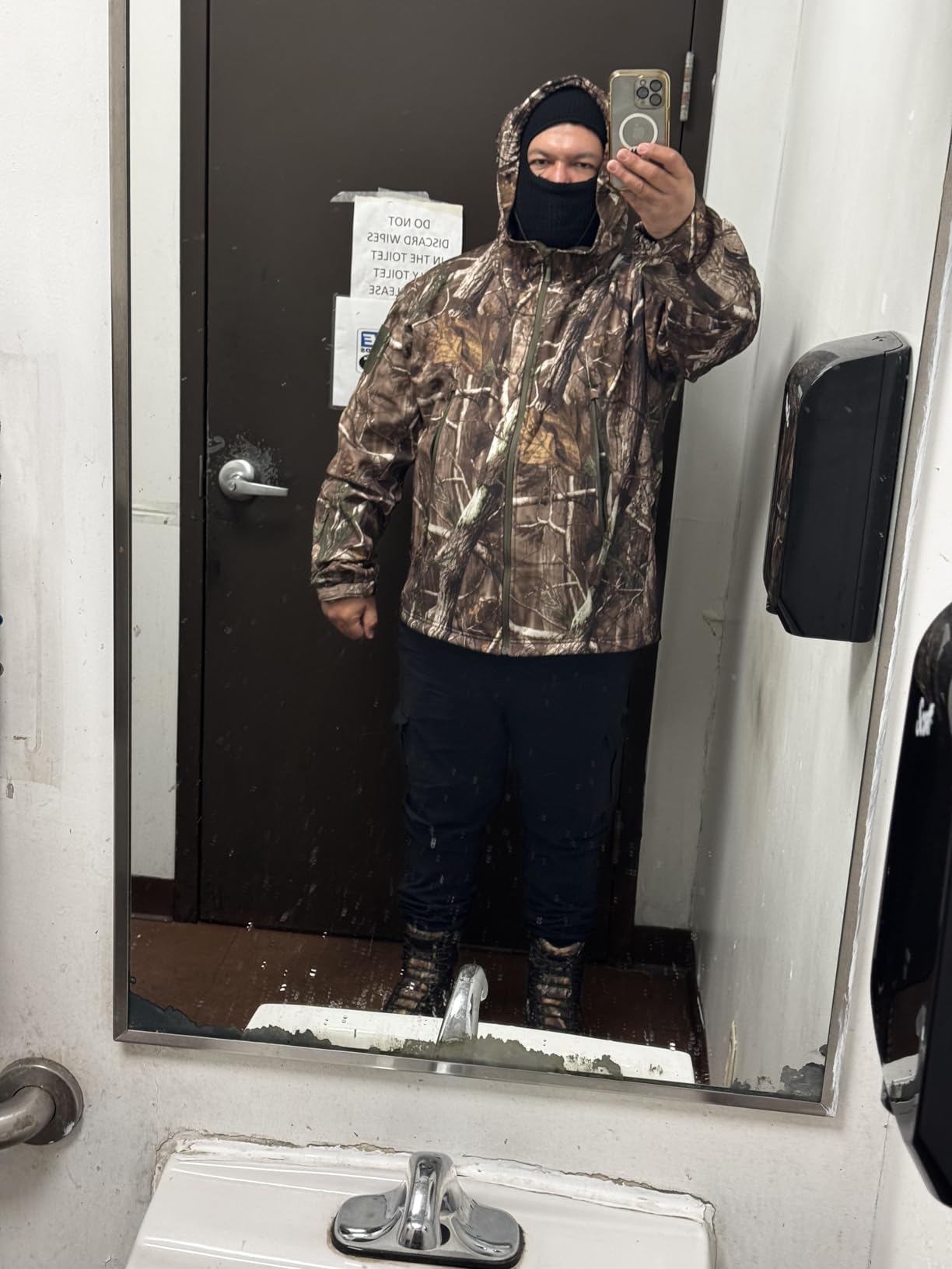 YEVHEV Hunting Jacket for Men Quiet Hunting Camouflage Clothing Hoodie Camo Coat Water-Repellent Windproof customer photo 1