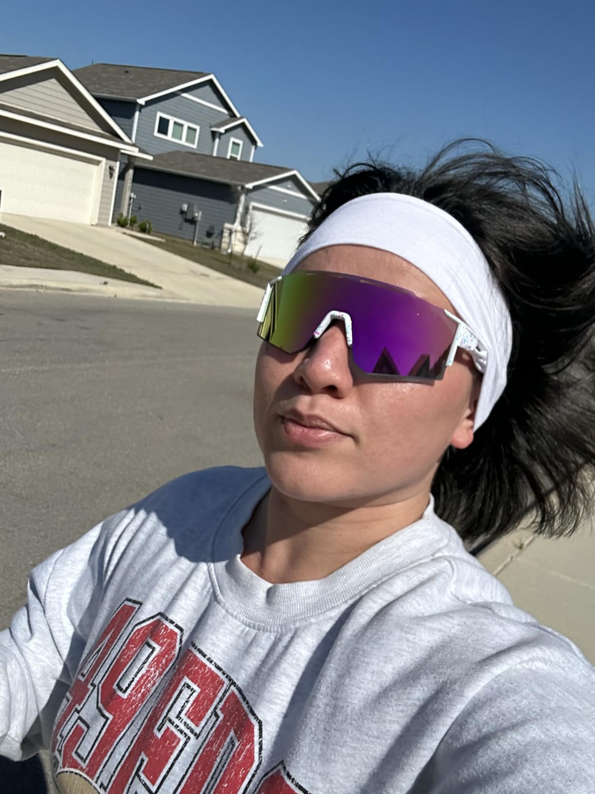 Ukoly Sport Sunglasses for Men and Women,HD PC Lens UV400 Protection customer photo 2