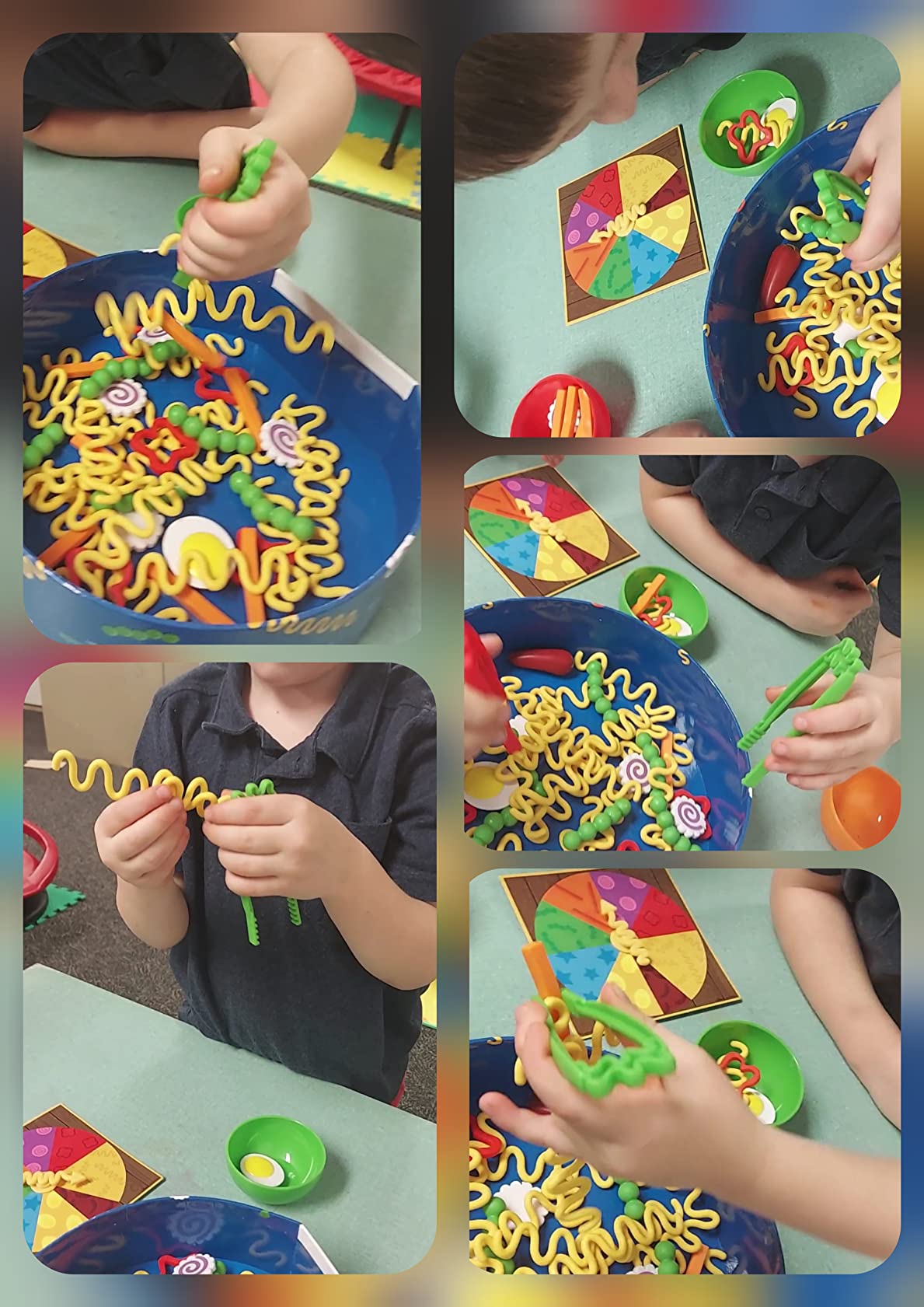 Learning Resources Noodle Knockout Fine Motor Game - Games for Kids Ages 4-8, Toddler Board Game, Educational Matching Kids Games, Preschool and Kindergarten Classroom Game, Gifts for Toddlers customer photo 1