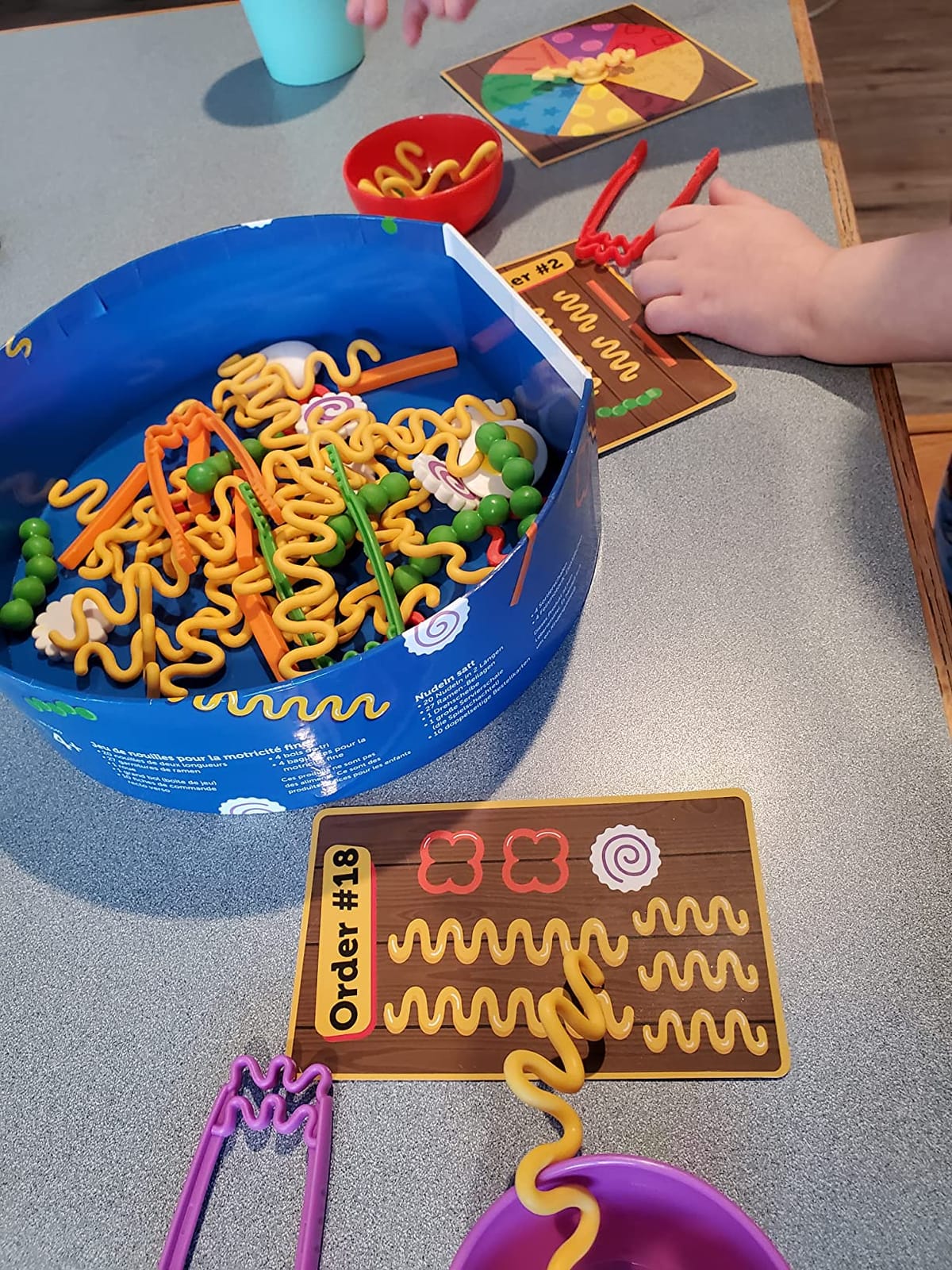 Learning Resources Noodle Knockout Fine Motor Game - Games for Kids Ages 4-8, Toddler Board Game, Educational Matching Kids Games, Preschool and Kindergarten Classroom Game, Gifts for Toddlers customer photo 2