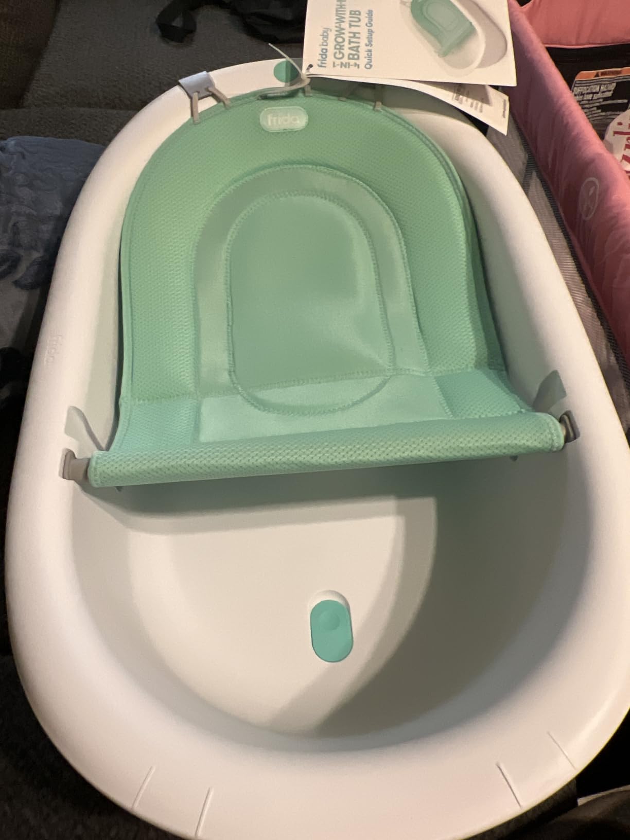 Frida Baby 4-in-1 Grow-with-Me Baby Bathtub, Baby Tub for Newborns to Toddler with Removable Bath Seat & Backrest for Bath Support in Tub customer photo 1