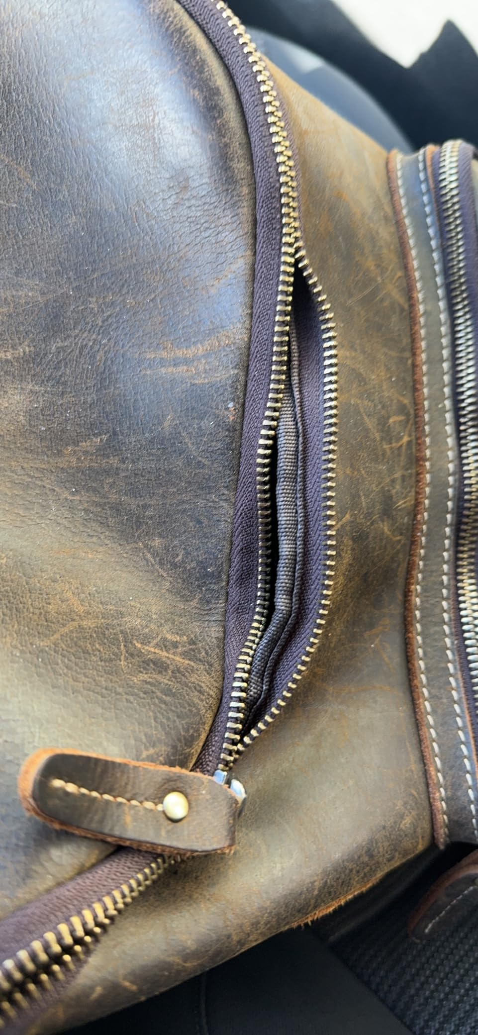 LANNSYNE Vintage Leather Travel Backpack for Men, fits 16