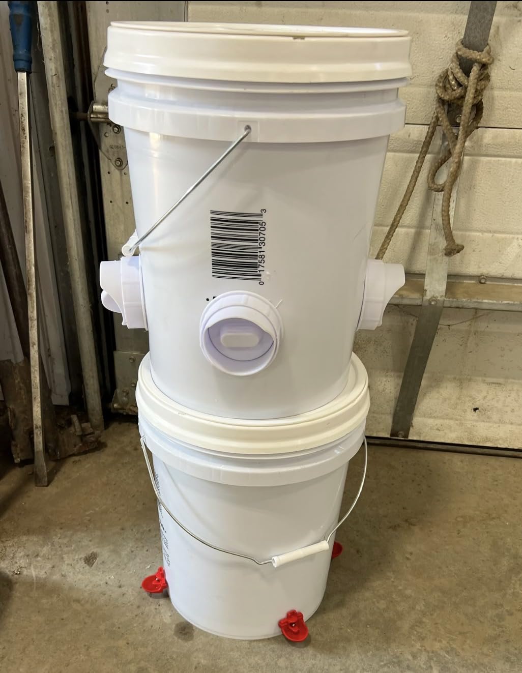 DIY Chicken Feeder No Waste Automatic Poultry Feed Kit for Buckets, 4 Ports customer photo 2