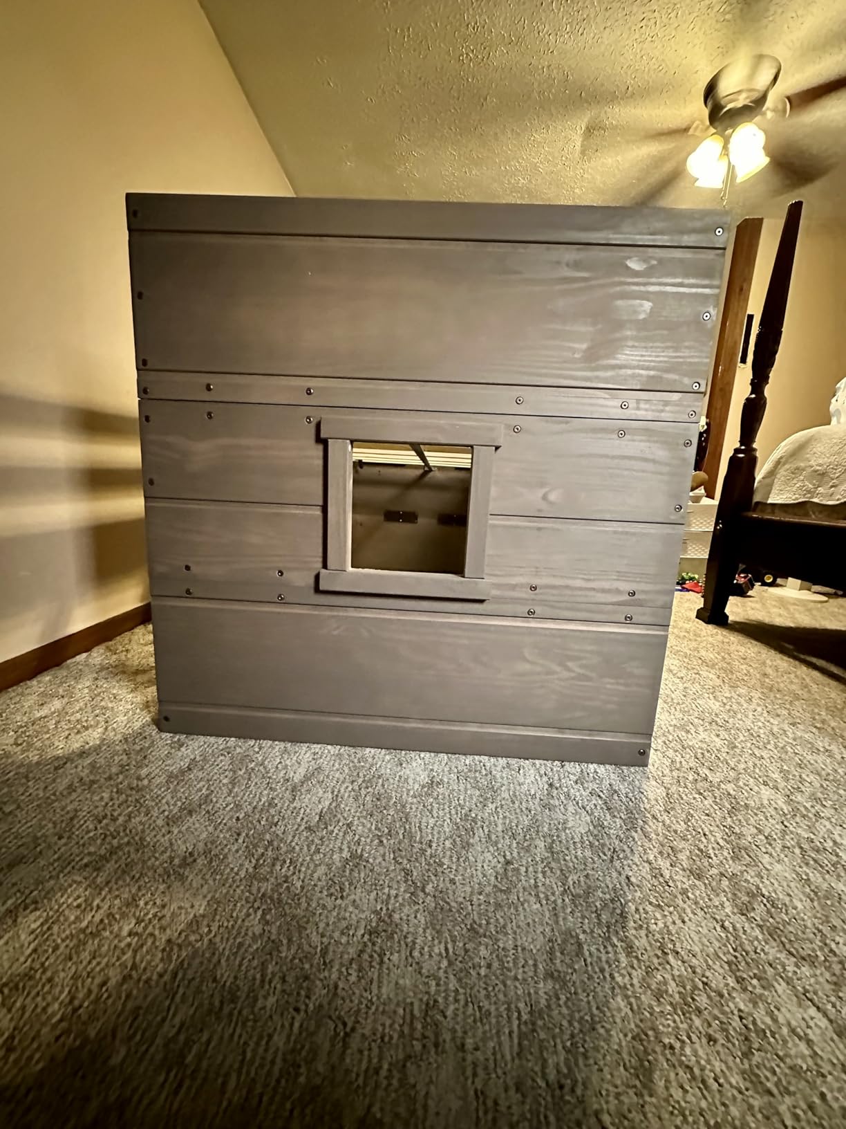 Max & Lily Loft Bed Twin Size, Solid Wood Low Loft Bed with Storage Drawer and Ladder, Modern Farmhouse Loft Bed for Kids, Driftwood | Metal-On-Metal Bolt Connections, Space-Saving Marvel, Non-Toxic Finish, Easy Assembly, Solid Wood, Guardrails customer photo 1
