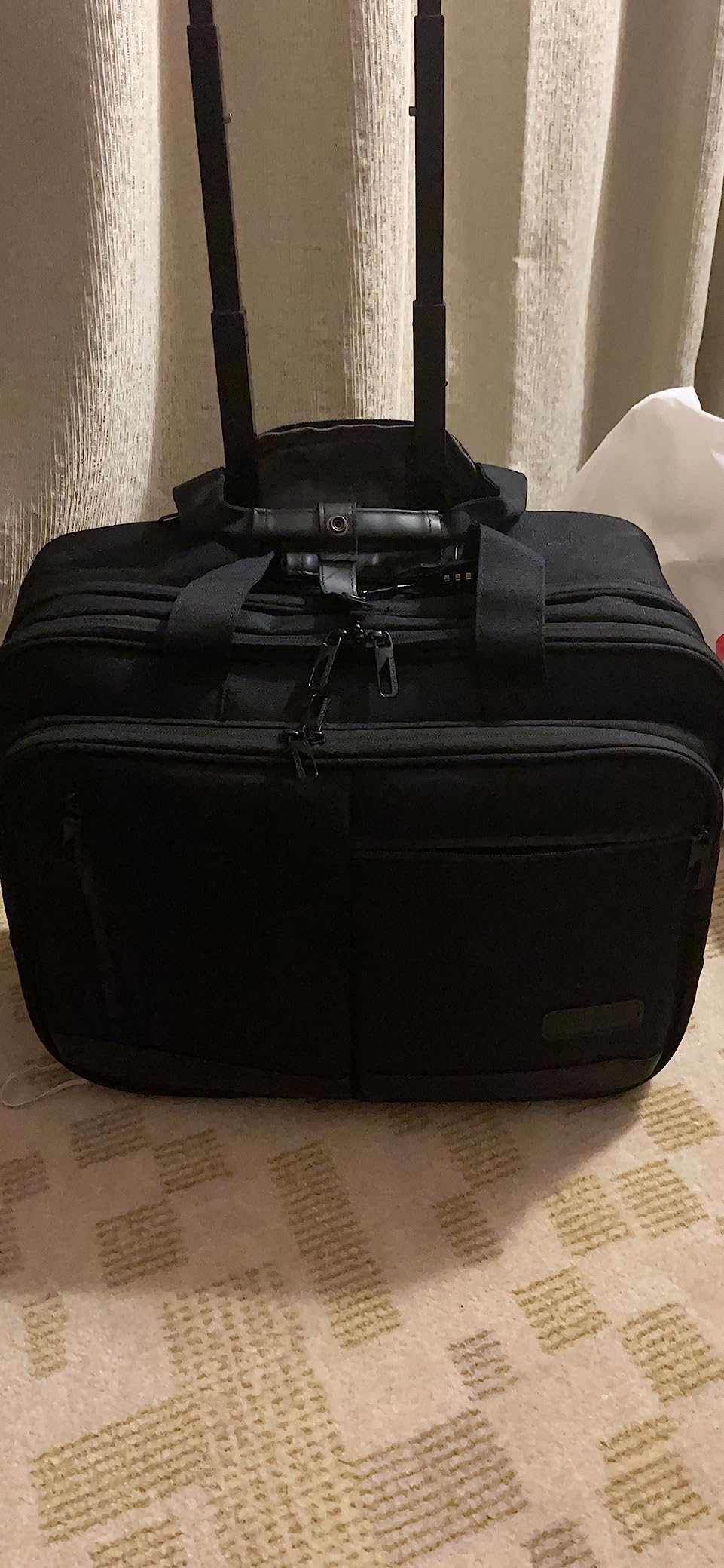 VANKEAN 17.3 Inch Rolling Laptop Bag, Waterproof Overnight Rolling Bags, Laptop Bags for Travel/Work/Business, Stylish Carry on Briefcase, Black | Overnight Rolling Bag, Stylish Carry on Briefcase customer photo 1