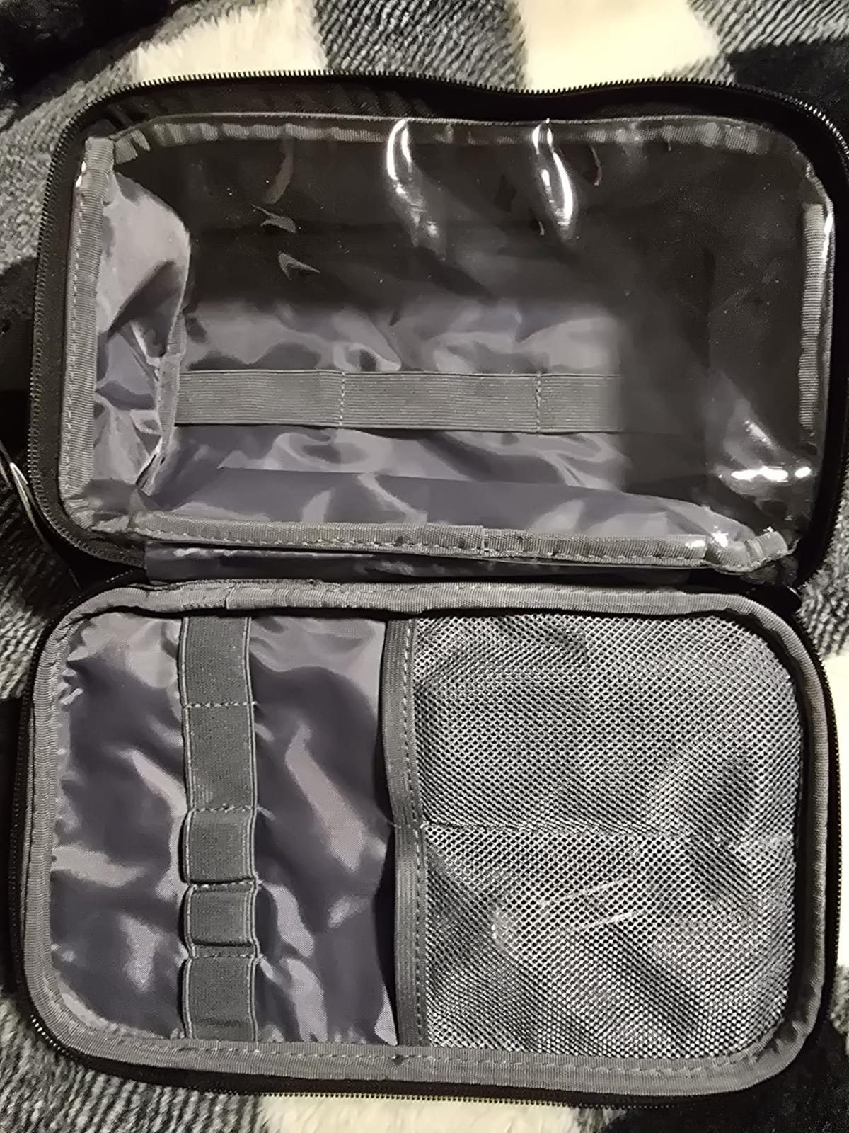 ZEEMO Travel Toiletry Bag for Men, Full Open Dopp Kit with Dual Compartment customer photo 1