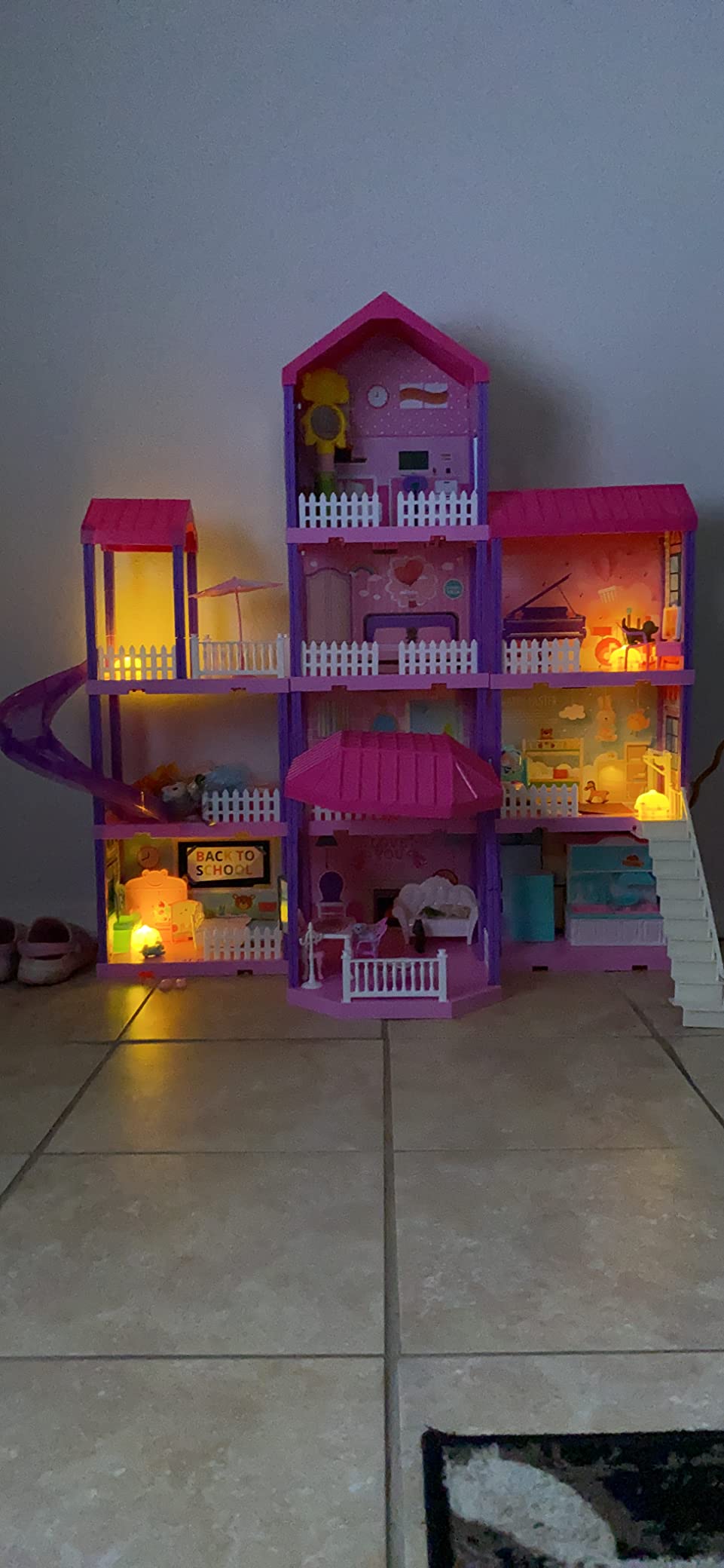 beefunni Doll House, Dollhouse with 4 Stories-11 Rooms, 2 Dolls and Lights | and Furniture Accessories Princess Dollhouse 2026 Christmas Toy Gifts for 3 4 5 6 7 8+ Year Old Girls customer photo 1