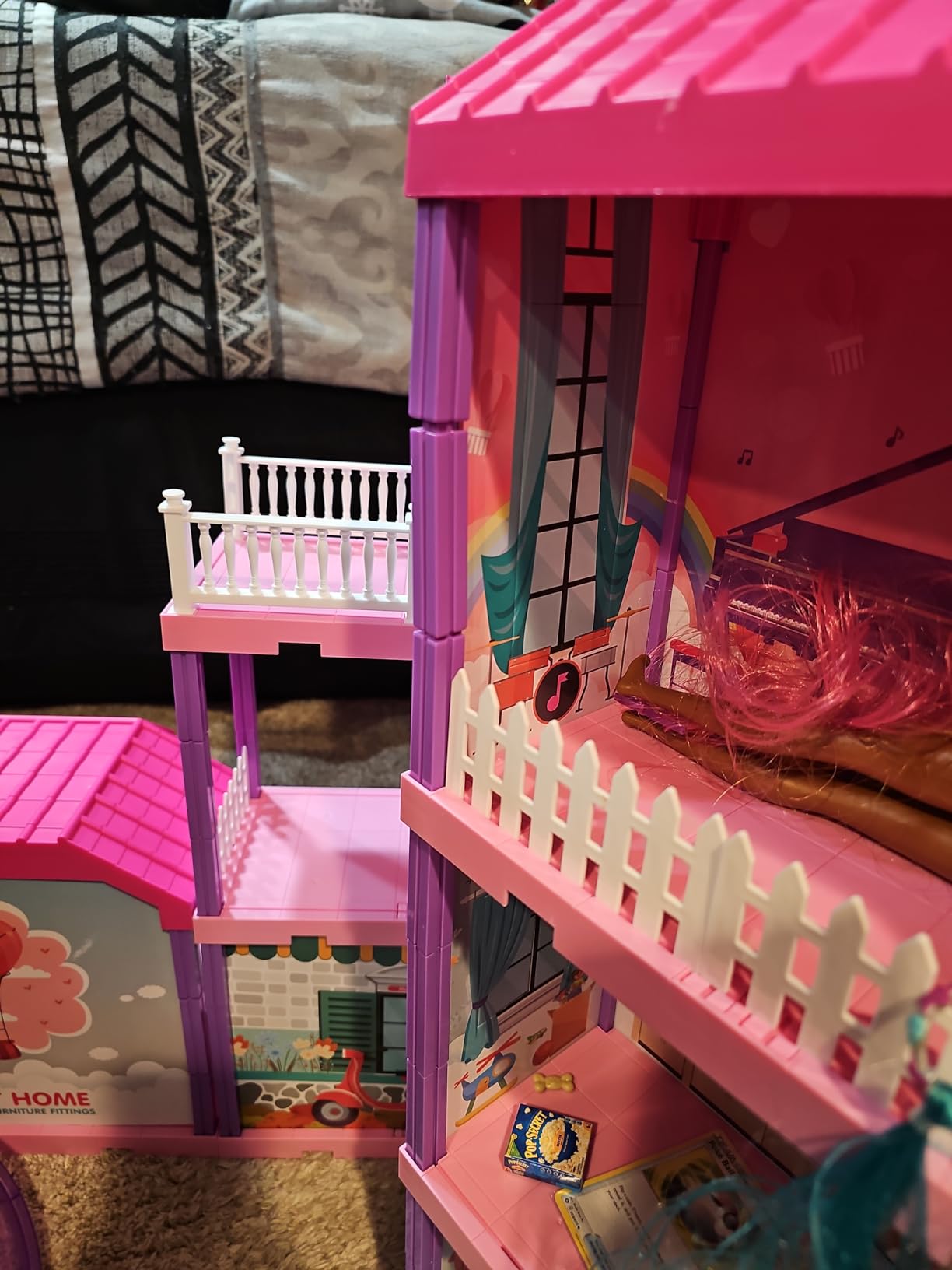 beefunni Doll House, Dollhouse with 4 Stories-11 Rooms, 2 Dolls and Lights | and Furniture Accessories Princess Dollhouse 2026 Christmas Toy Gifts for 3 4 5 6 7 8+ Year Old Girls customer photo 2
