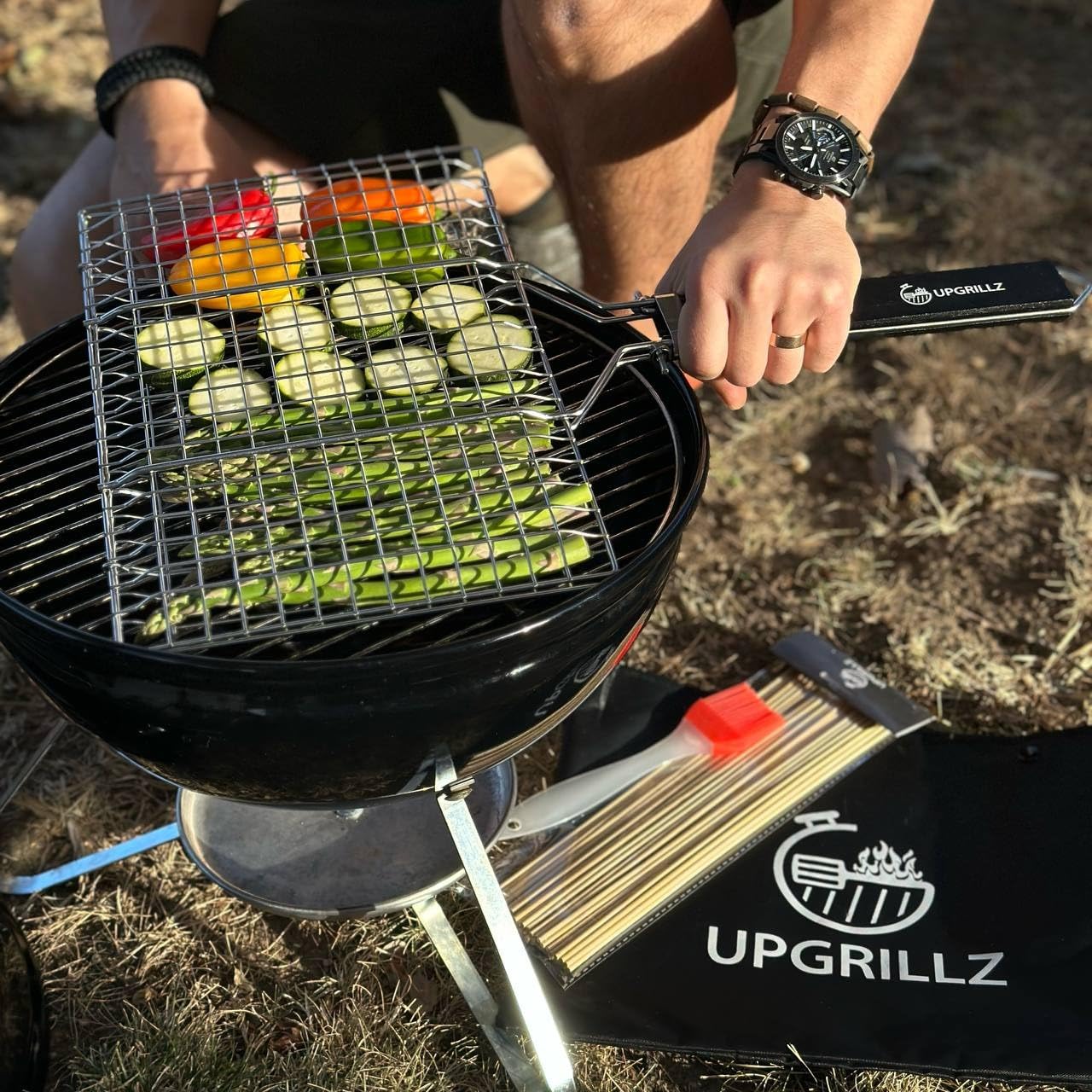 UPGRILLZ Fish Grill Baskets for Outdoor Grill, Fish Grilling rack for Grill customer photo 2