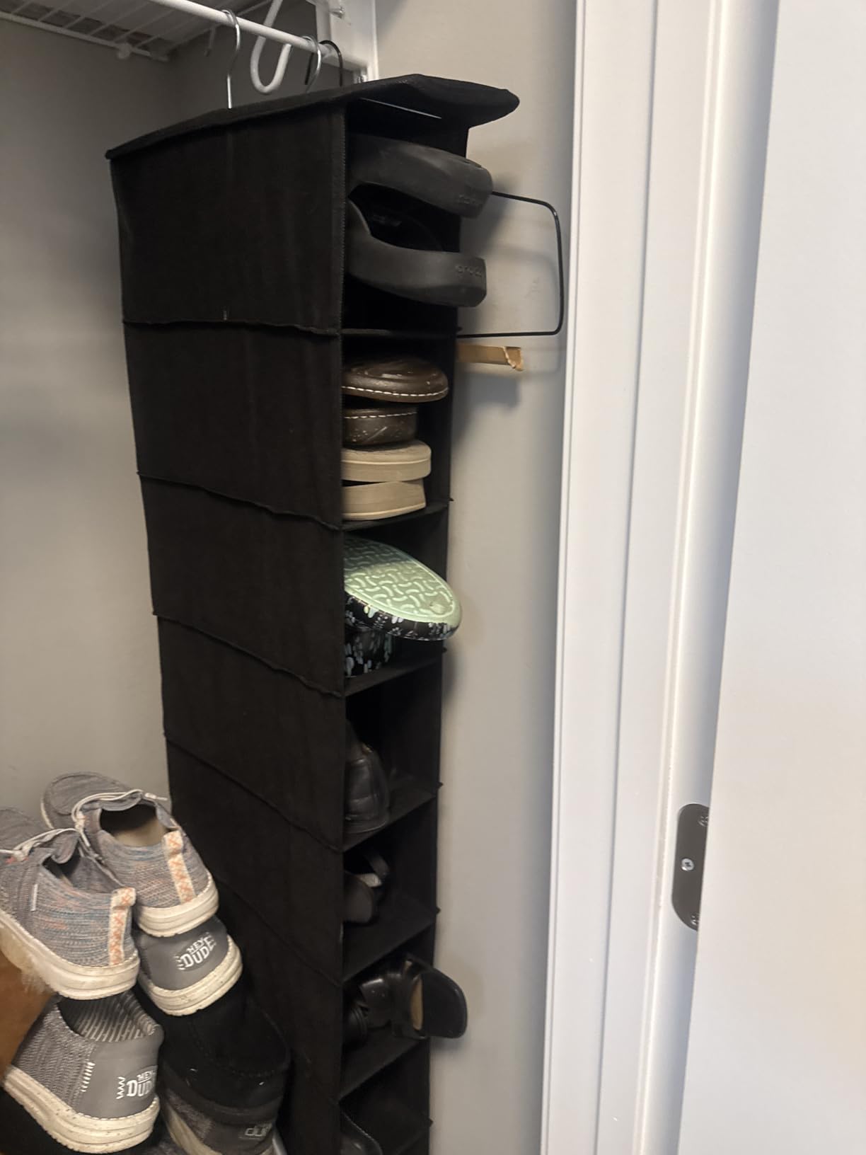 Simple Houseware 2 Pack 10 Shelves Hanging Shoe Organizer, Gray customer photo 2