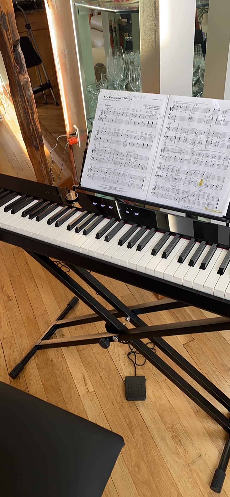 Casio Privia PX-S1100 – 88-Key Touch-Responsive Weighted Digital Piano | Ultra-Portable | Superior Sound | German Grand Tone, Bluetooth, Casio Music Space App | Gloss Red Finish customer photo 2