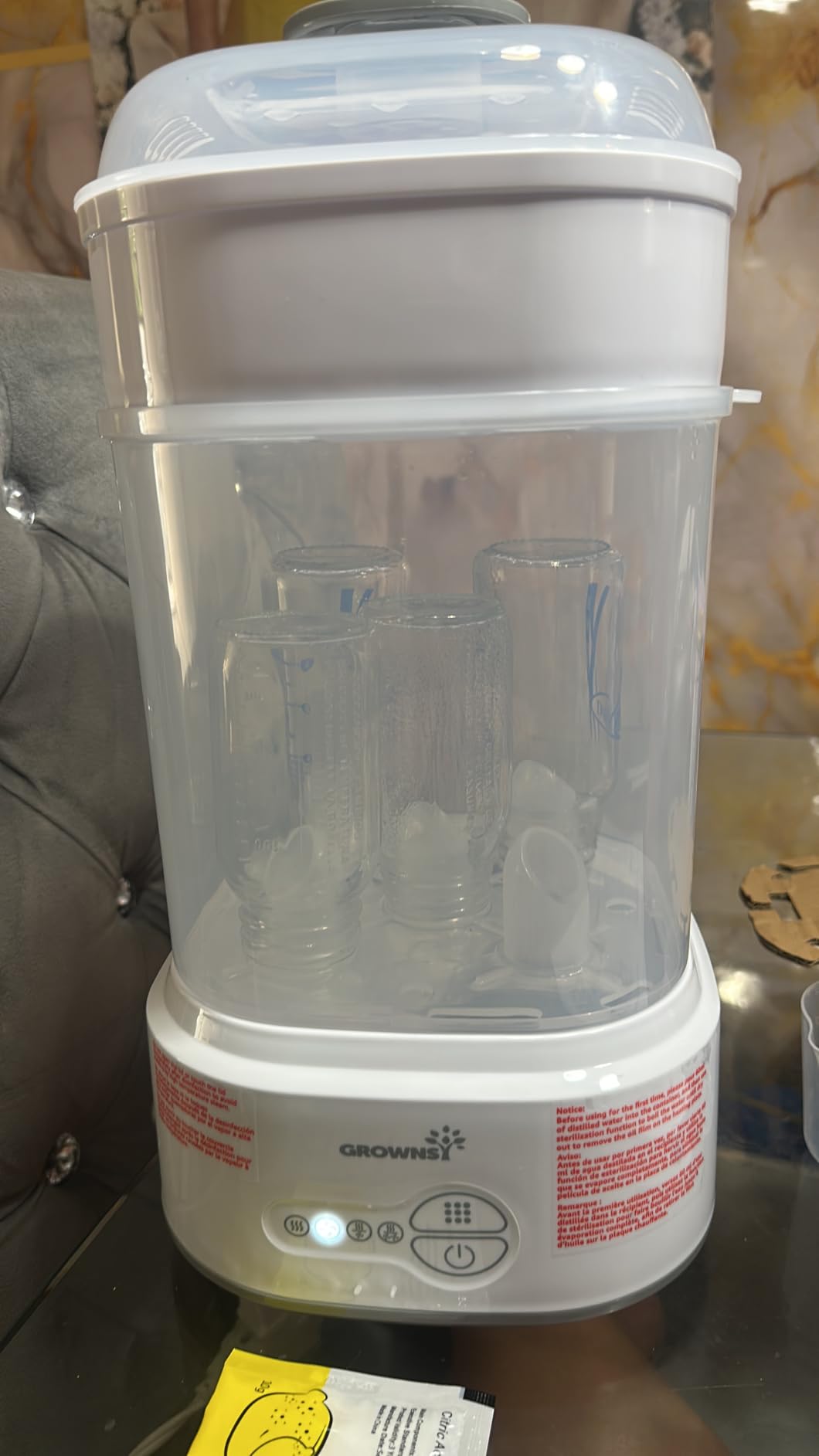 Grownsy Compact Baby Bottle Sterilizer and Dryer with Fast Sanitization customer photo 1